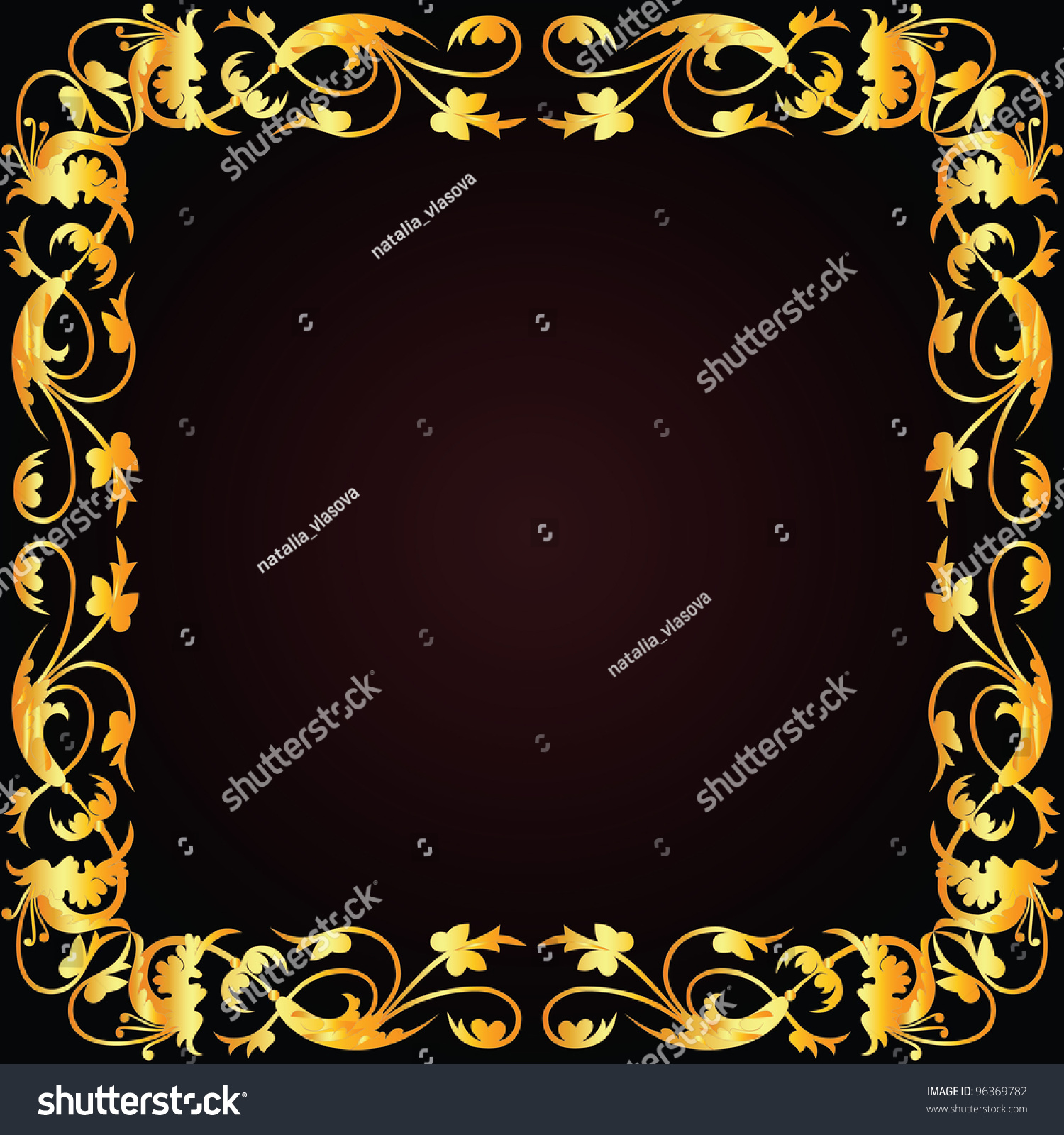 Elegant Black And Gold Background Stock Vector Illustration 96369782