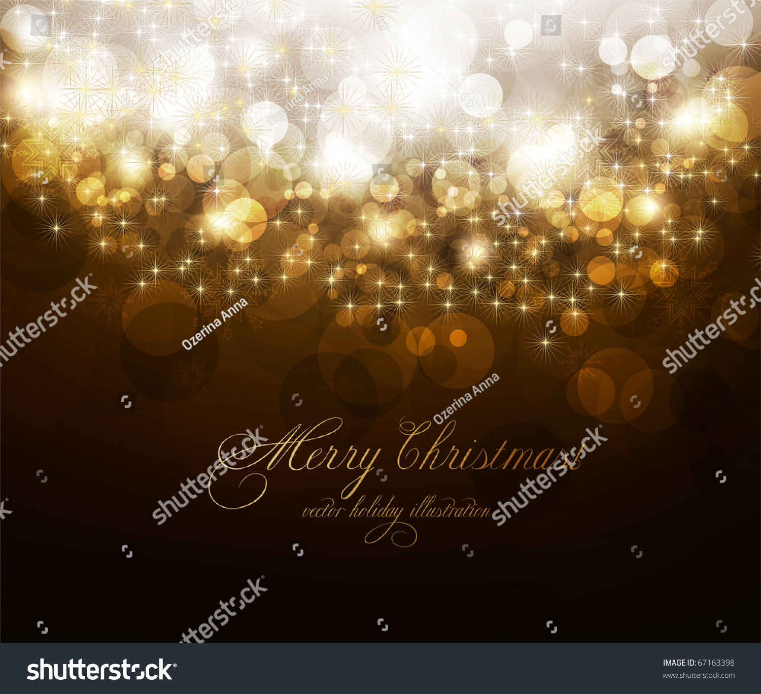 Elegant Christmas Background With Place For New Year Text Invitation Stock Vector Illustration