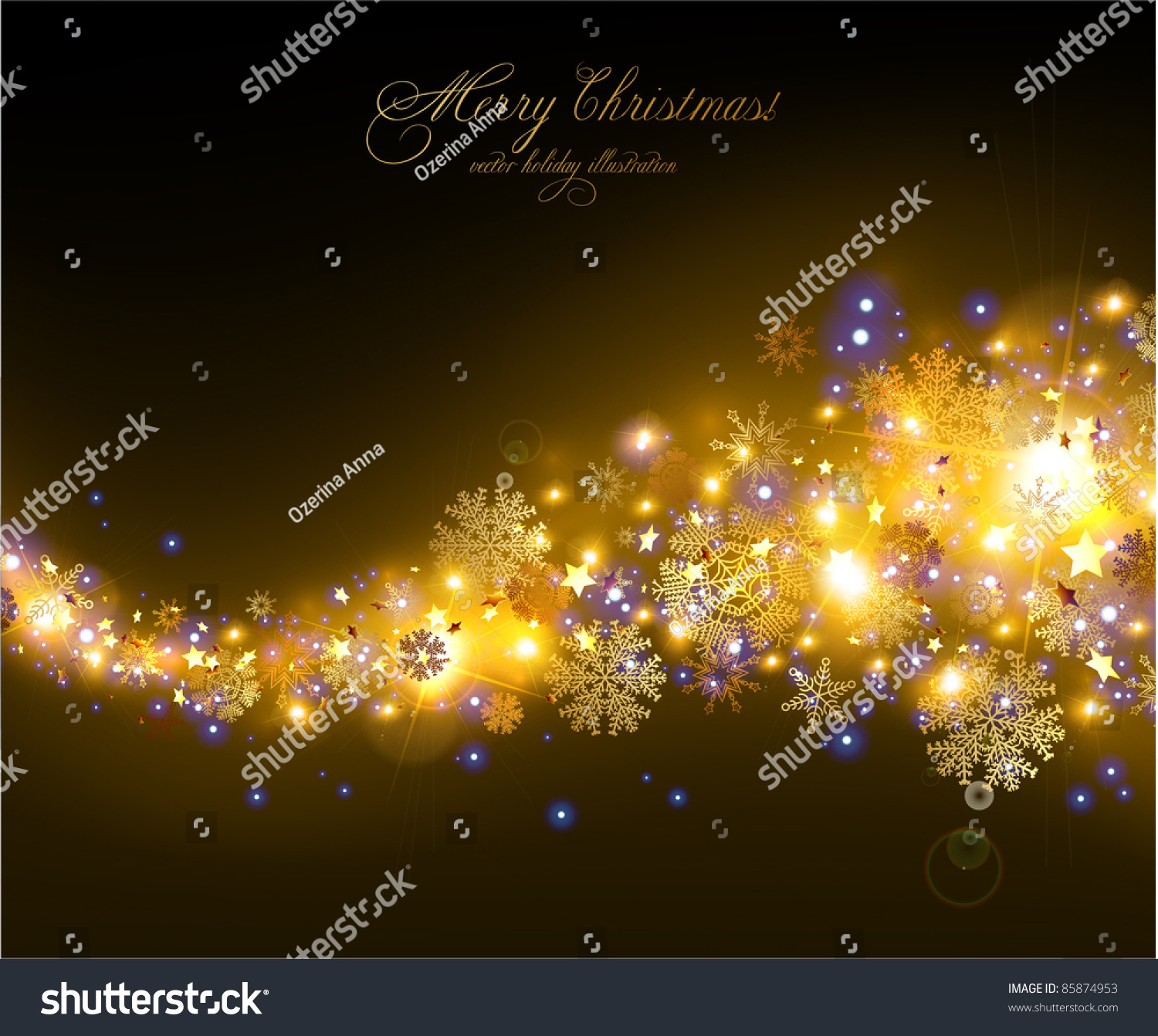 Elegant Christmas Background With Place For New Year Text Invitation Stock Vector Illustration