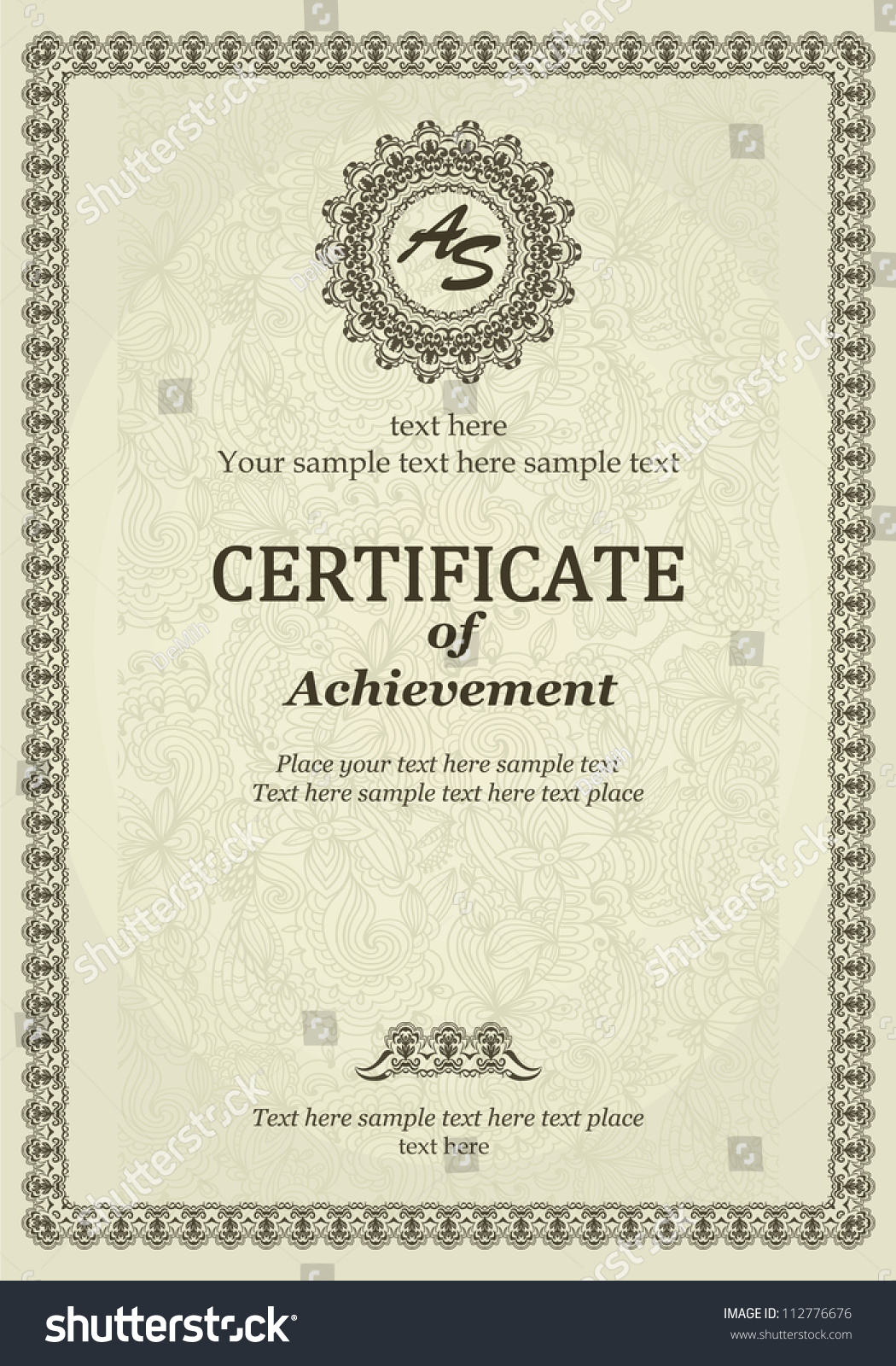 elegant classic certificate achievement vintage frames blank gift certificate paper