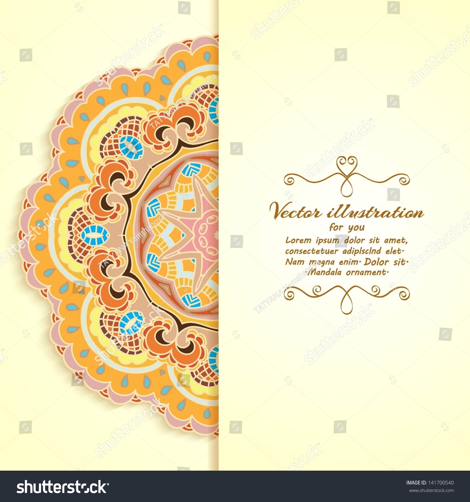 Indian wedding invitations vector