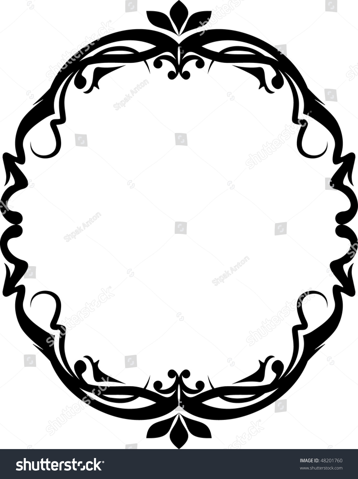 Elegant Oval Frame Stock Vector Illustration Shutterstock