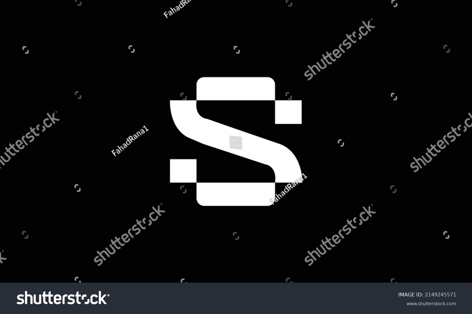 Elegant S Letter Linked Monogram Logo Stock Vector Royalty Free