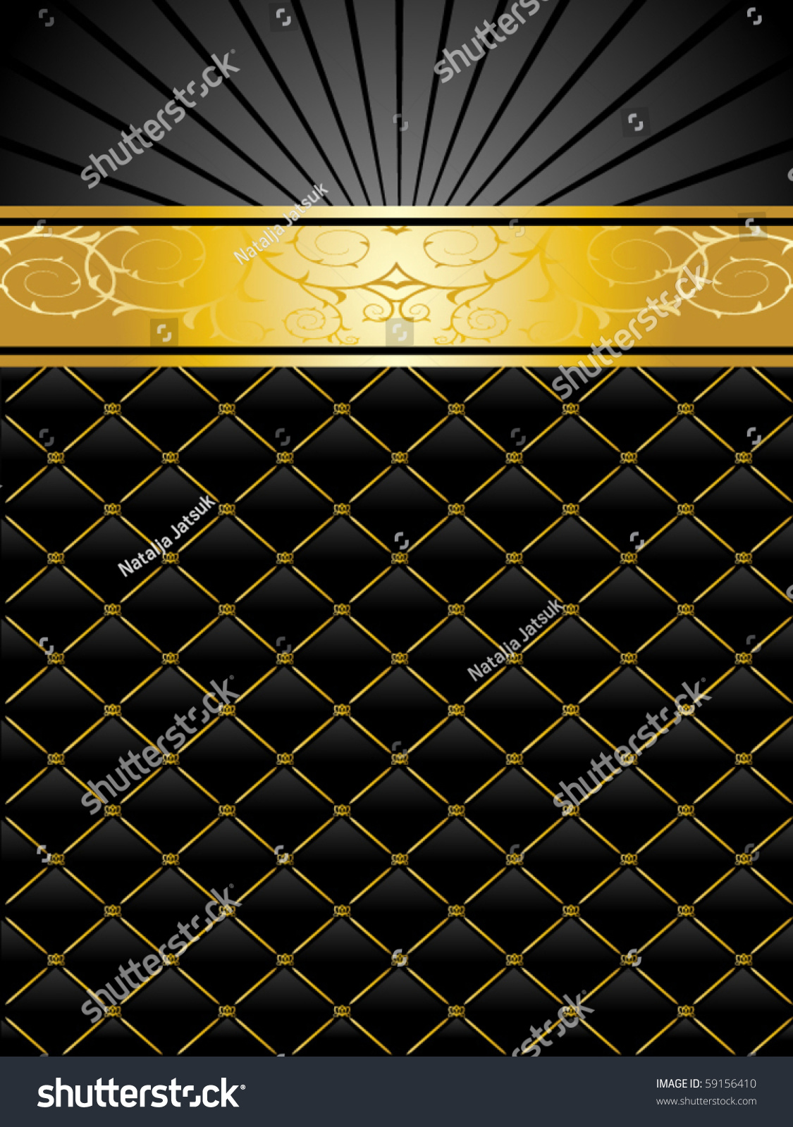 Elegant Vector Black And Gold Background - 59156410 : Shutterstock