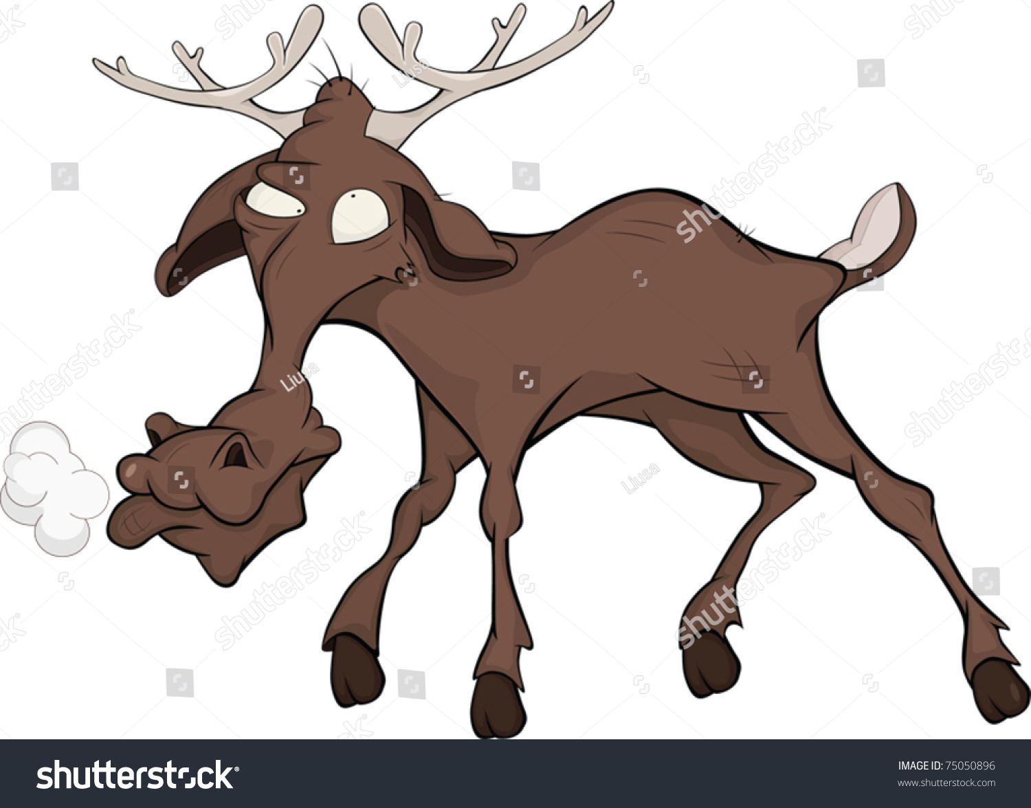 Elk. Cartoon Stock Vector Illustration 75050896 : Shutterstock