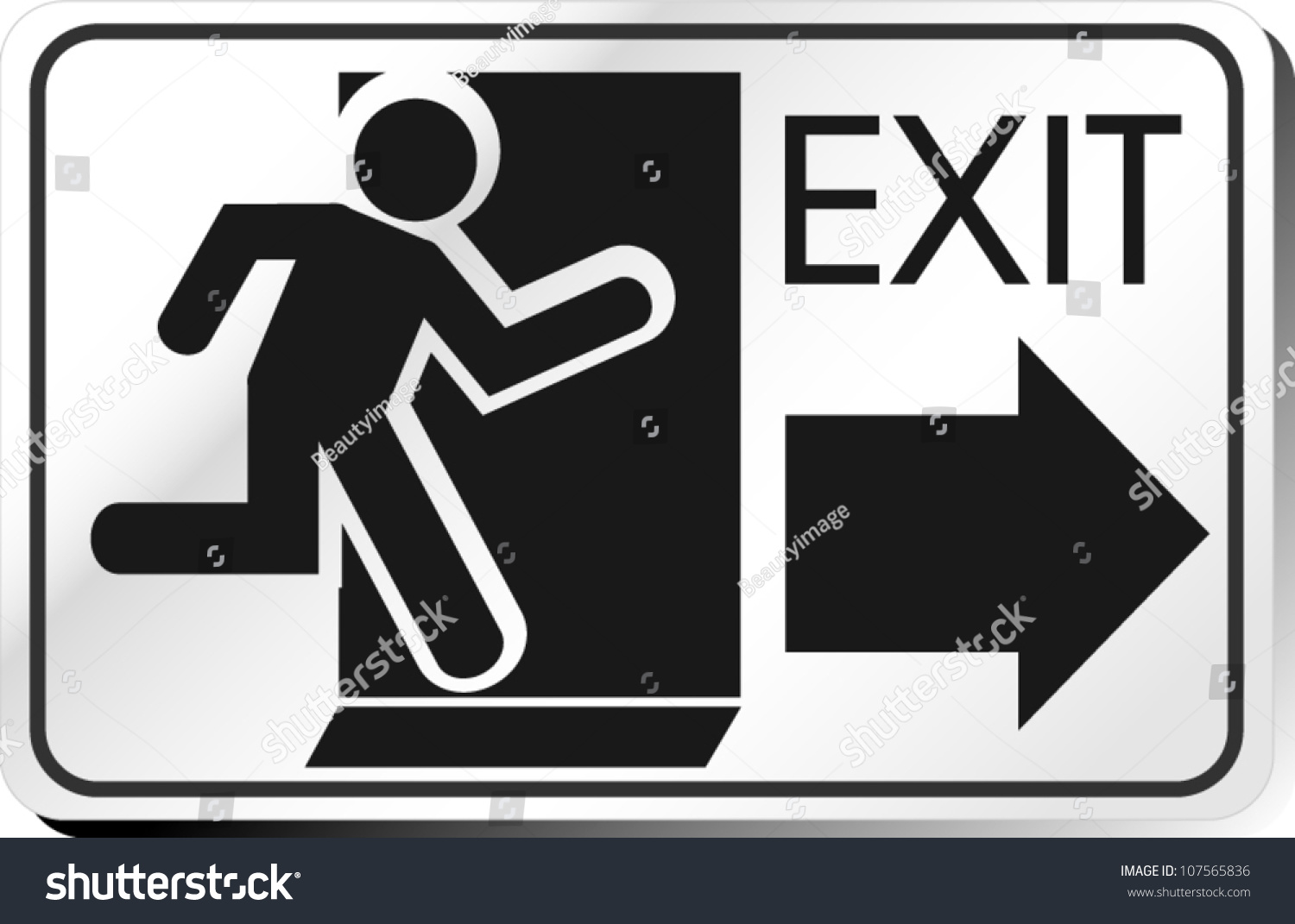 clipart fire exit sign - photo #34