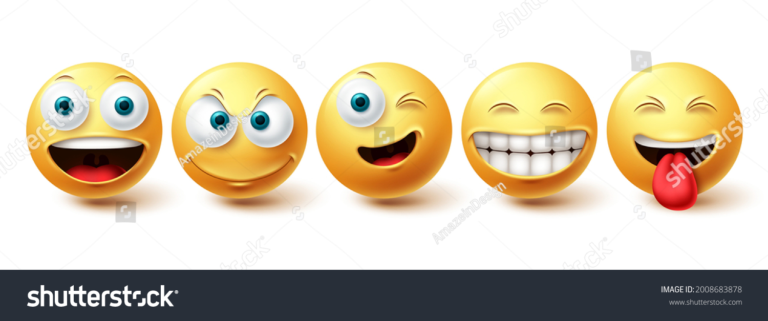 Emoji Happy Vector Set Emojis Face Vector có sẵn miễn phí bản quyền