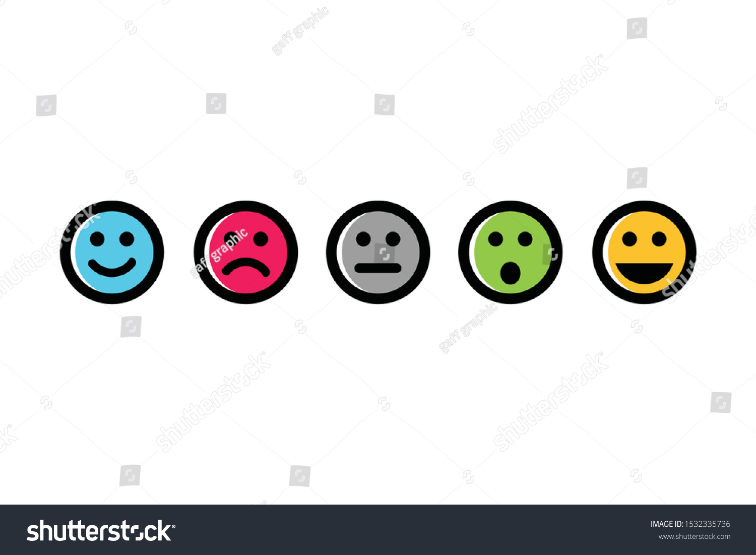 Emoji Icon Set Emoticon Vector Icon Stock Vector Royalty Free