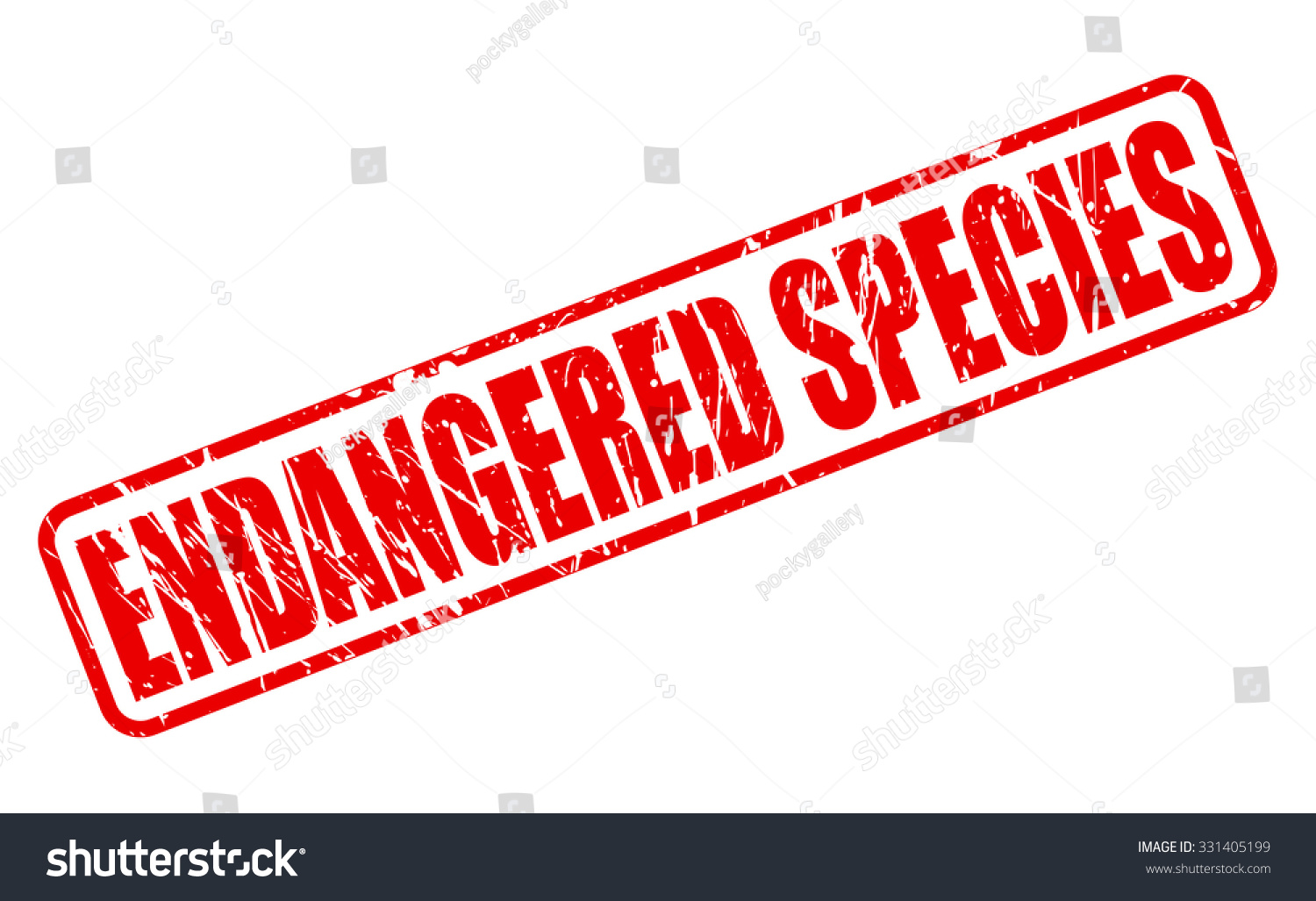 Endangered Species Red Stamp Text On Stock Vector 331405199 - Shutterstock