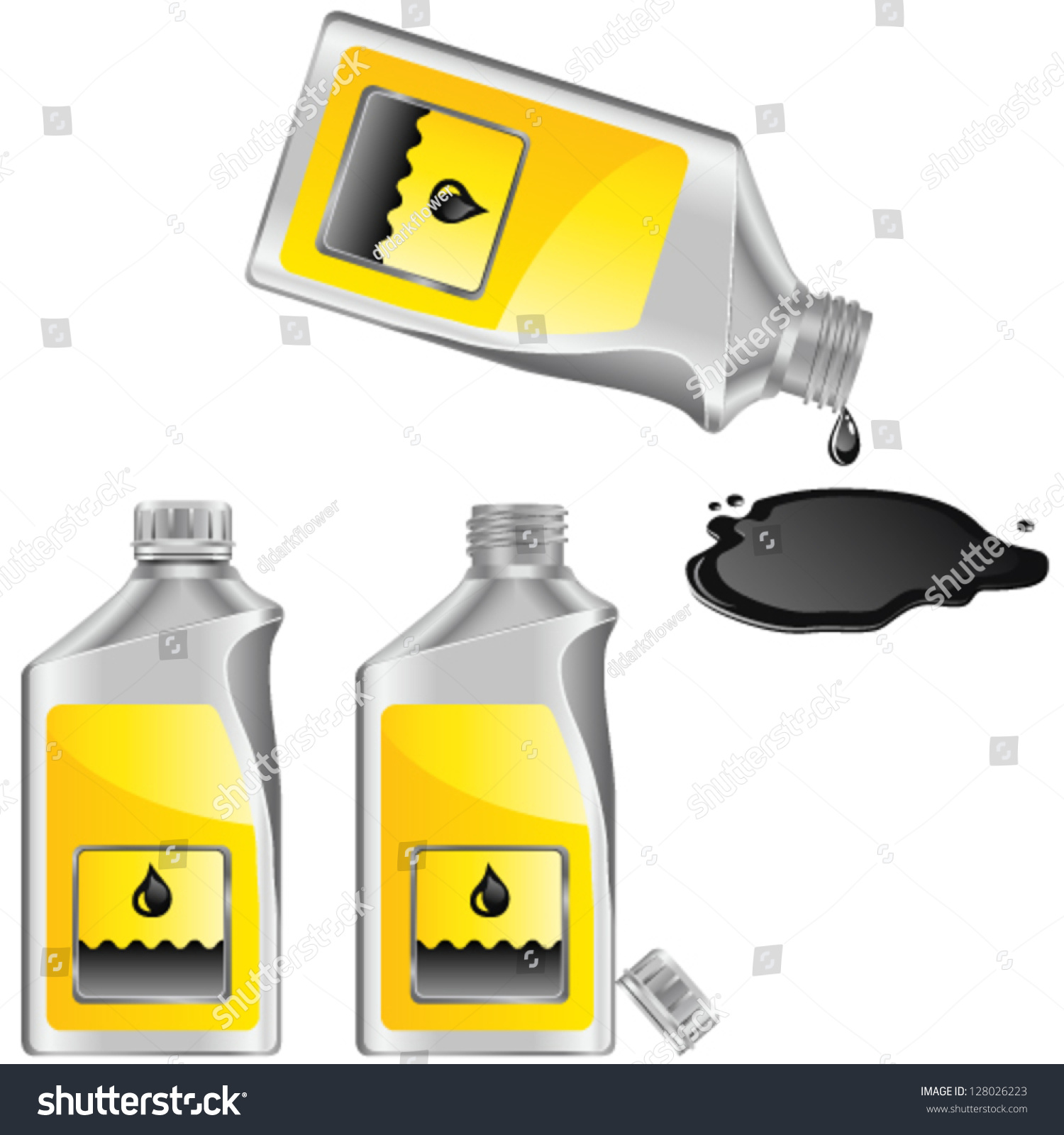 Engine Oil Vector Illustration Stock Vector 128026223 Shutterstock