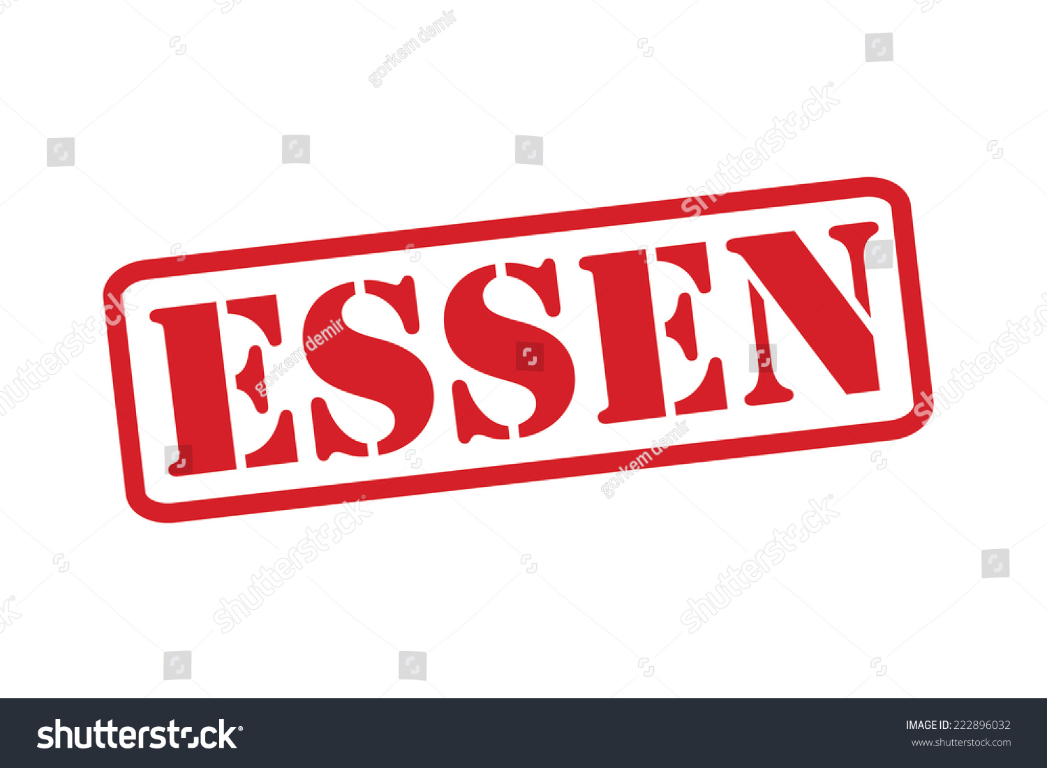 Essen Red Rubber Stamp Vector Over Stock Vector Royalty Free