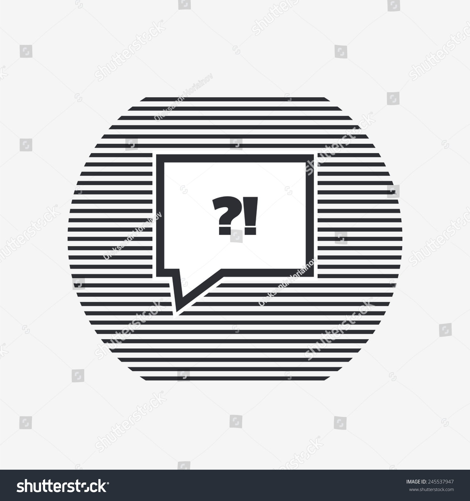 Exclamation and question mark in speech bubble symbol Flat design style Made in vector illustration Exclamation and question mark in speech bubble symbol Flat design style Made in vector illustration