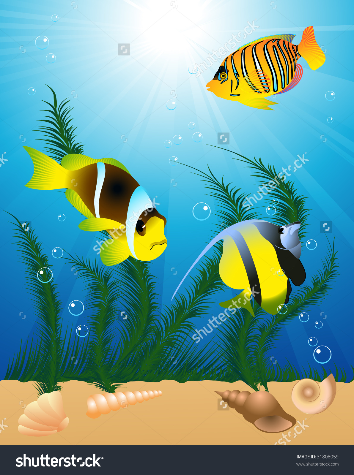 clipart of fish in water - photo #33