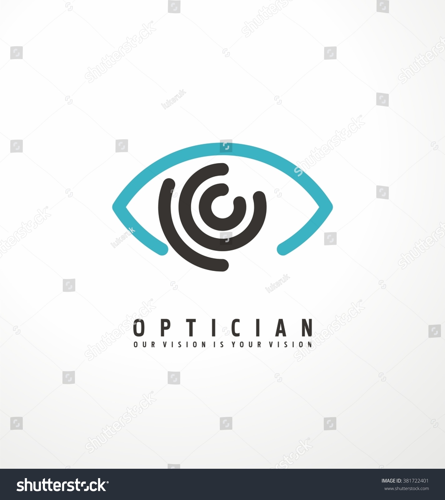 Eye vector logo design idea. Minimalistic logo design layout for ...