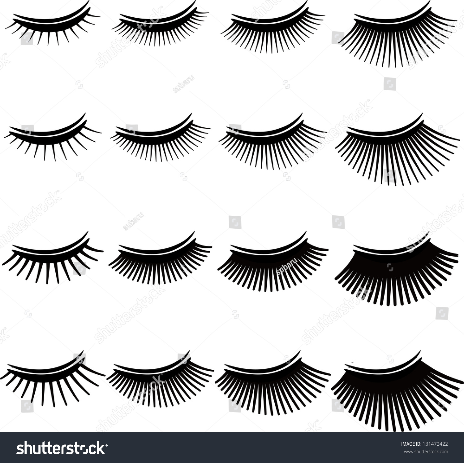 Eyelashes Stock Vector Illustration 131472422 : Shutterstock