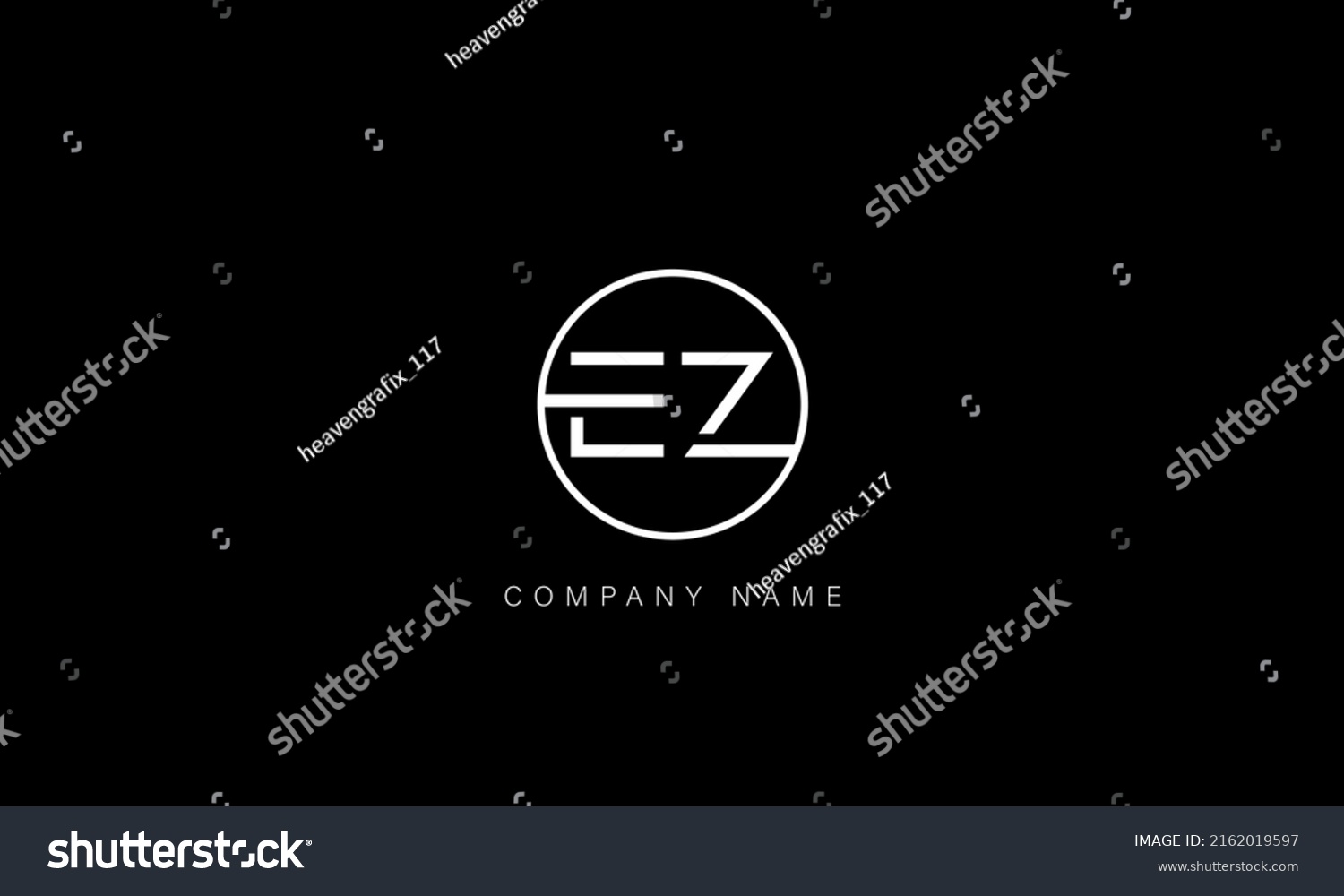 Ez Ze Alphabet Letters Logo Monogram Stock Vector Royalty Free