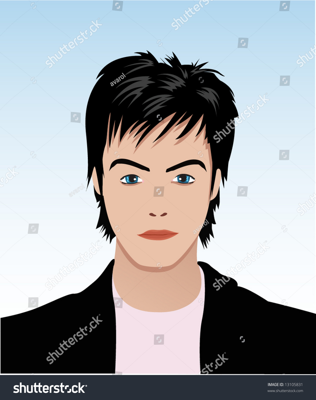 Face Man Stock Vector 13105831 - Shutterstock