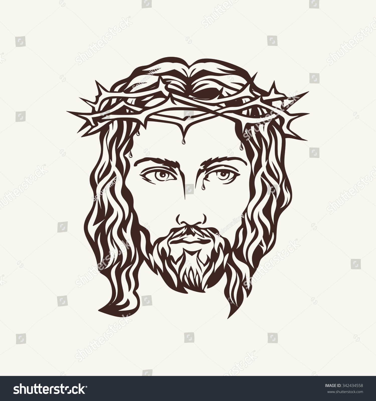 clipart of jesus face - photo #35