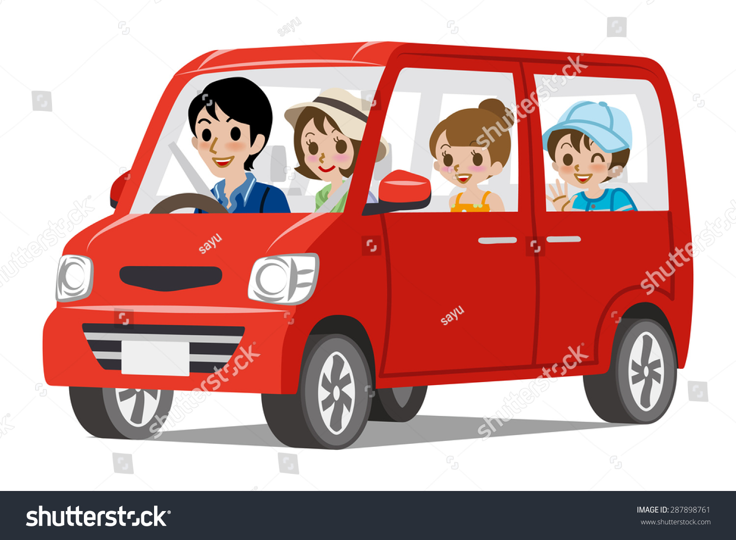 free clipart family in car - photo #33