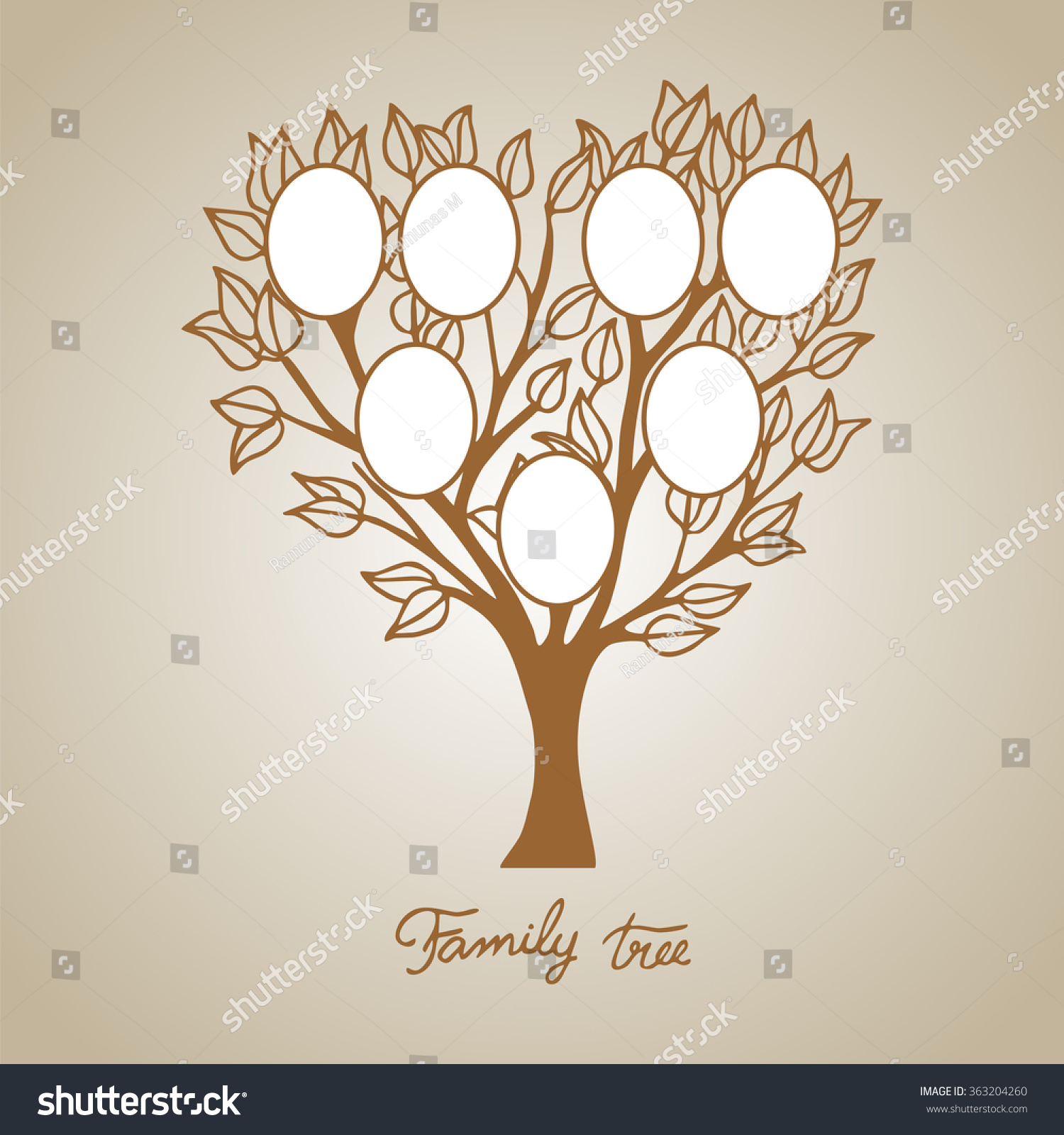 Family Tree Stock Vector 363204260 : Shutterstock