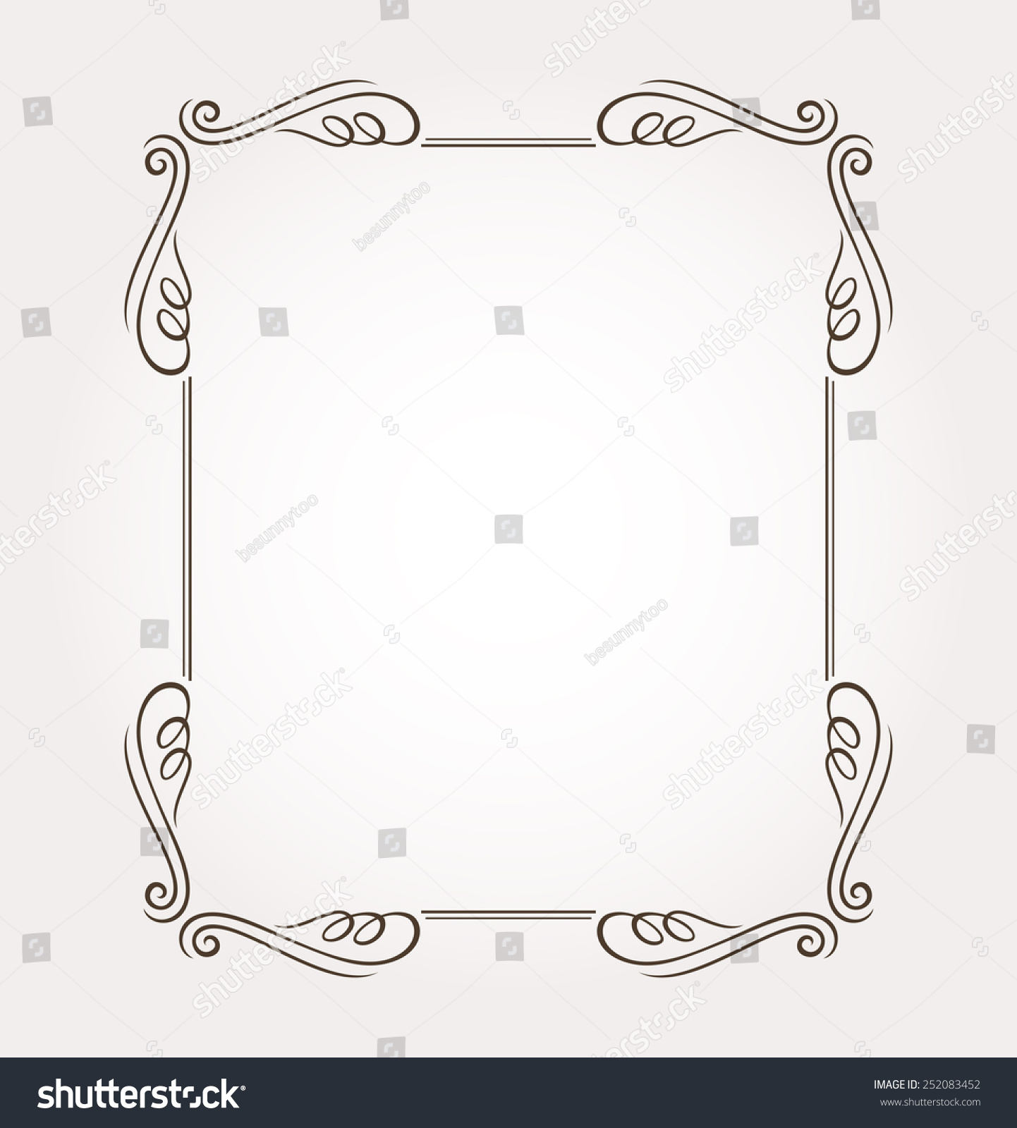 Fancy Frame Page Decoration Vector Illustration Stock Vector 252083452