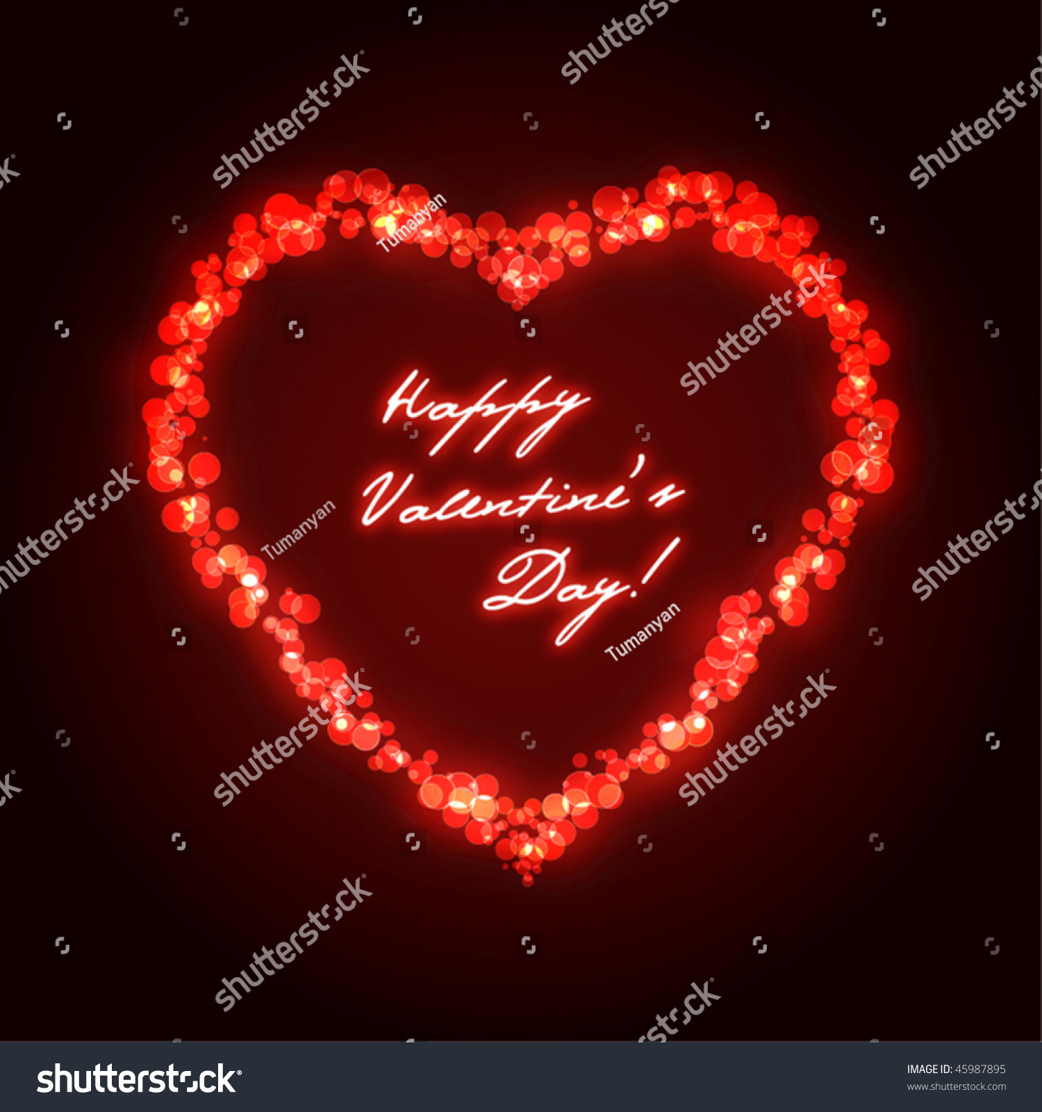 Fantasy Heart Background. Vector Illustration - 45987895 : Shutterstock