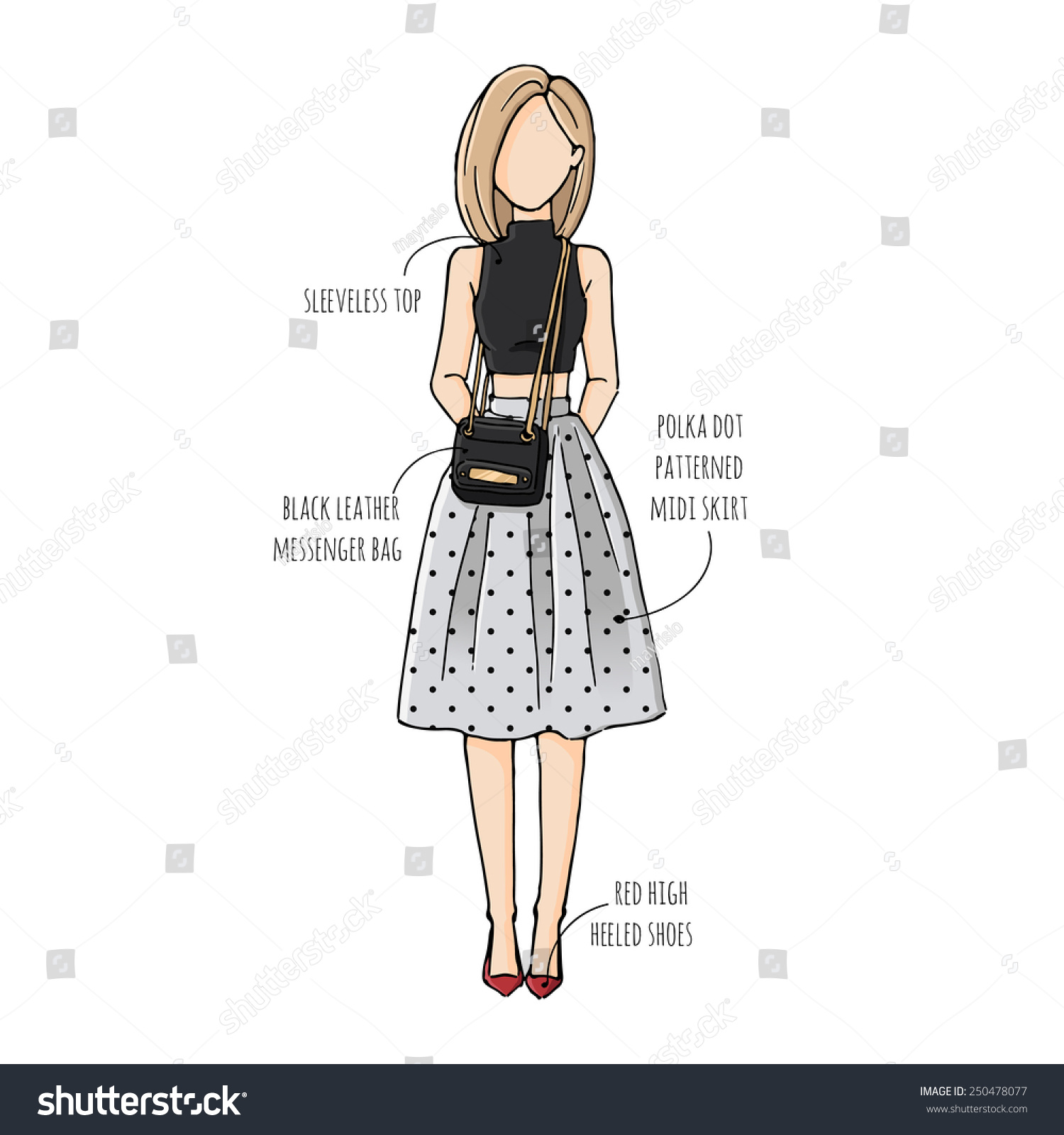 fashion illustration description fashion sketch drawing beautiful looks stock vector fashion illustration description fashion sketch drawing beautiful looks stock vector