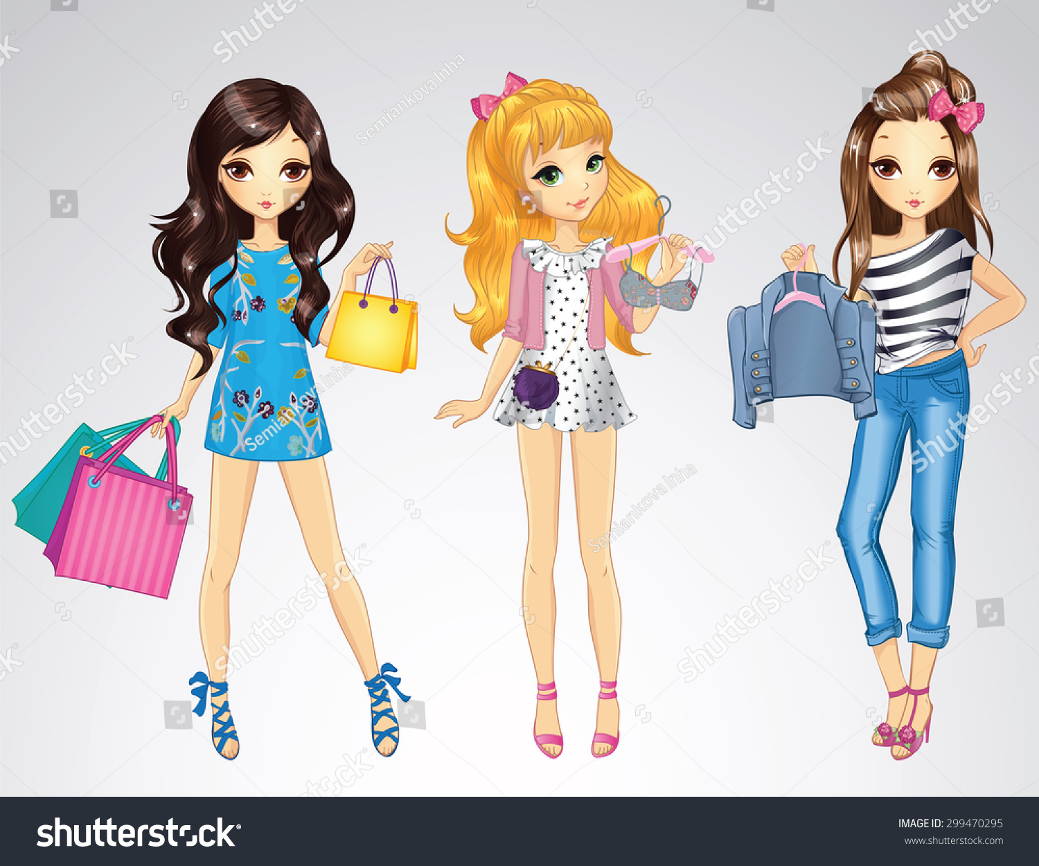 Fashion style shopping girls Fashion style shopping girls