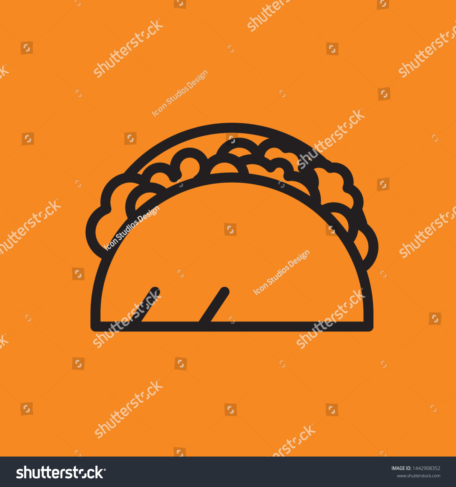 Fast Food Vector Line Icon Street Stock Vector Royalty Free