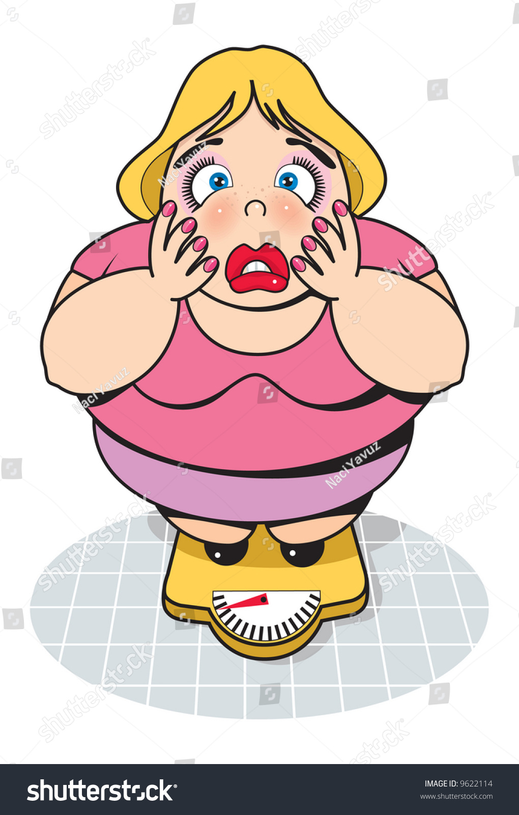 Fat Woman Stock Vector 9622114 Shutterstock