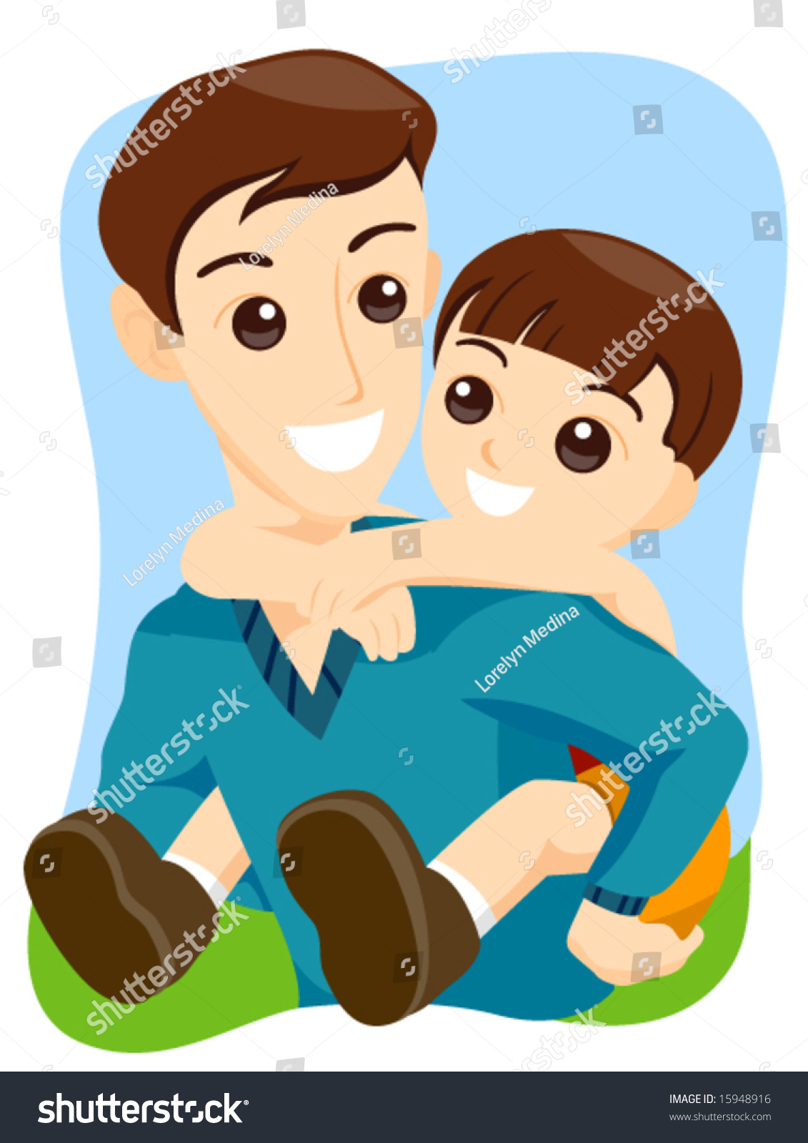 Father And Son - Vector - 15948916 : Shutterstock
