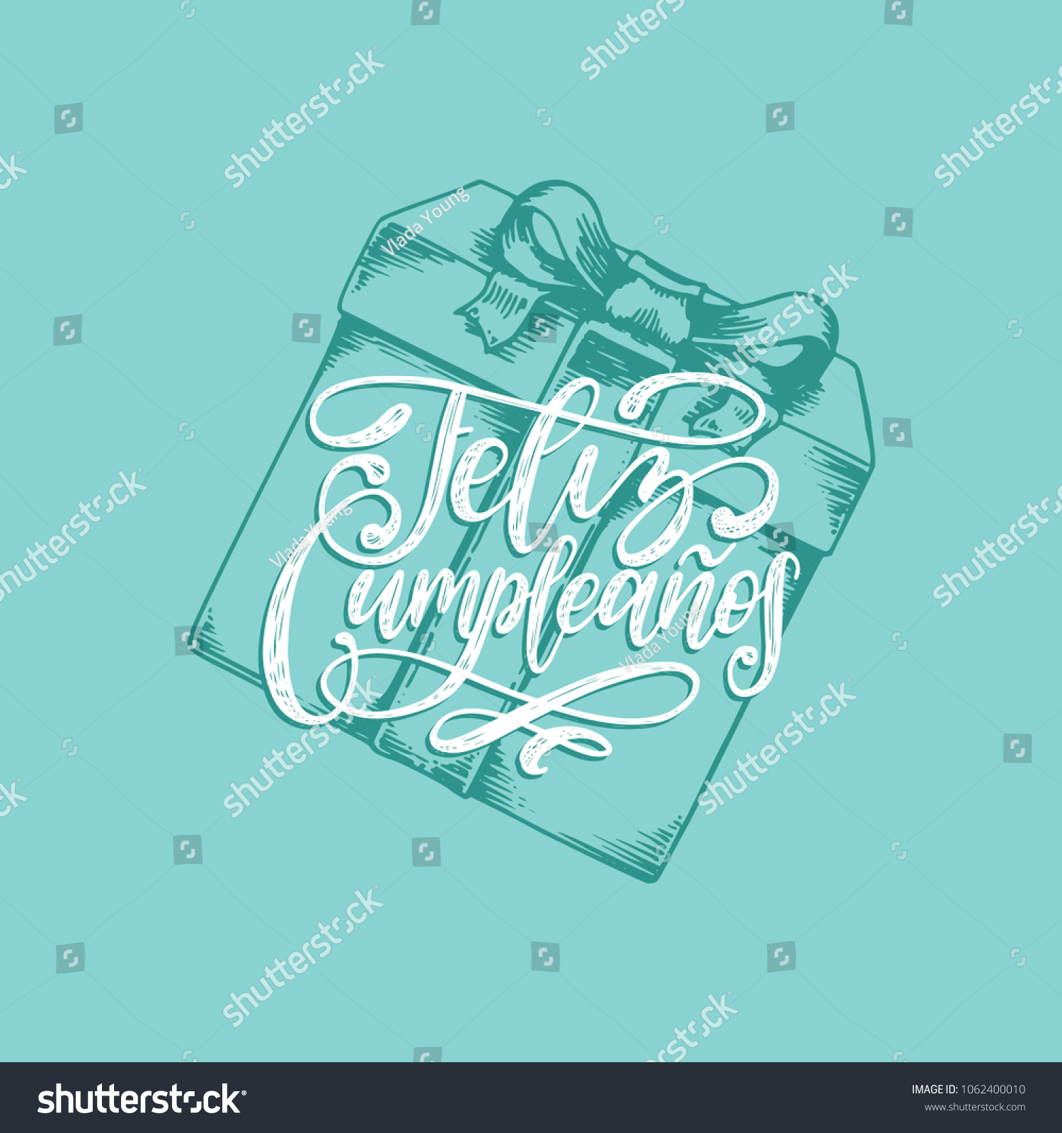 Feliz Cumpleanos Translated Spanish Happy Birthday Stock Vector