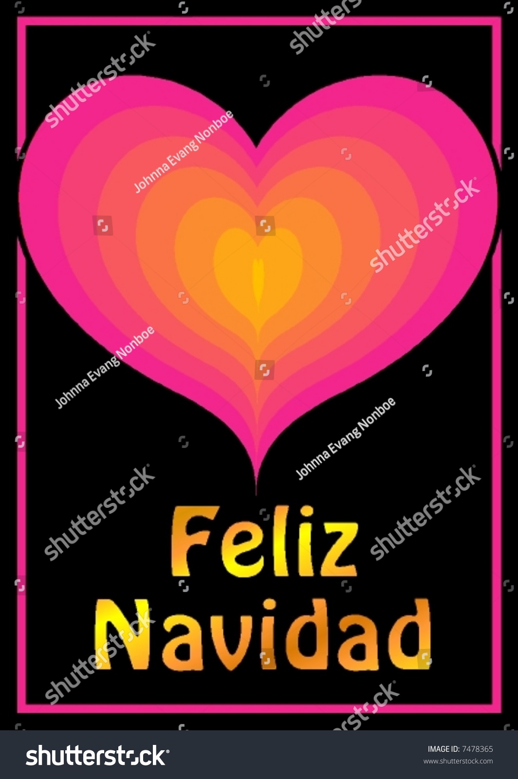 Feliz Navidad (Merry Christmas) Poster, Card Or Sign Stock Vector