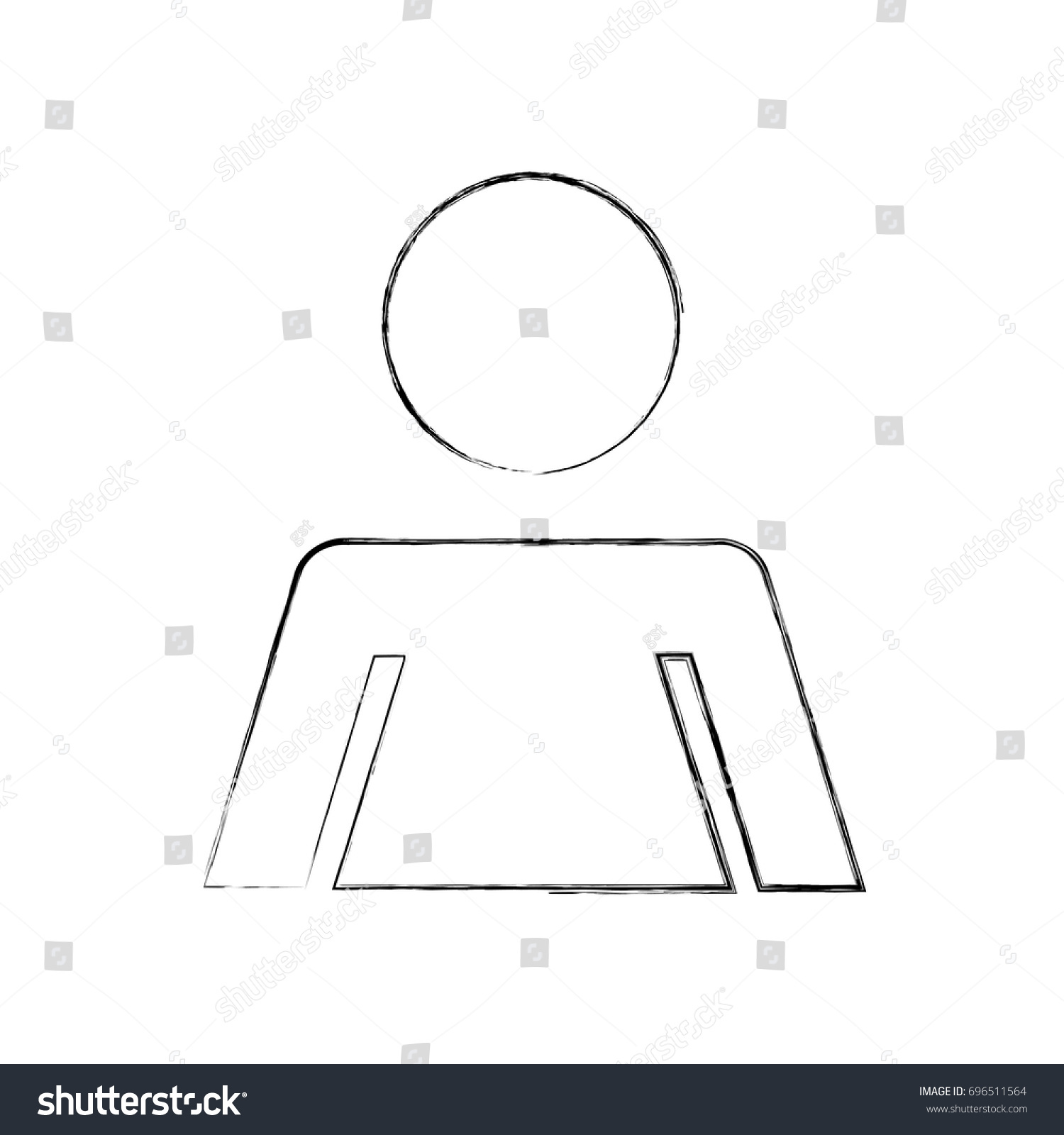 Female Gender Silhouette Isolated Icon Stock Vector Royalty Free