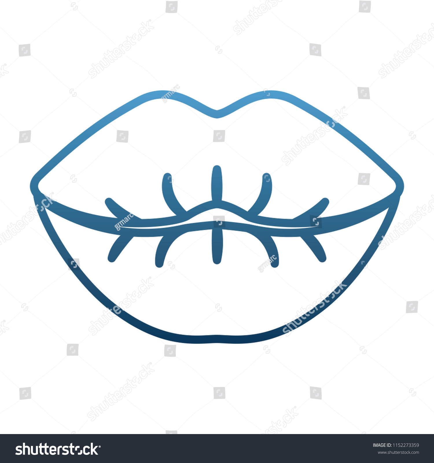 Female Lips Sensuality Icon Stock Vector Royalty Free