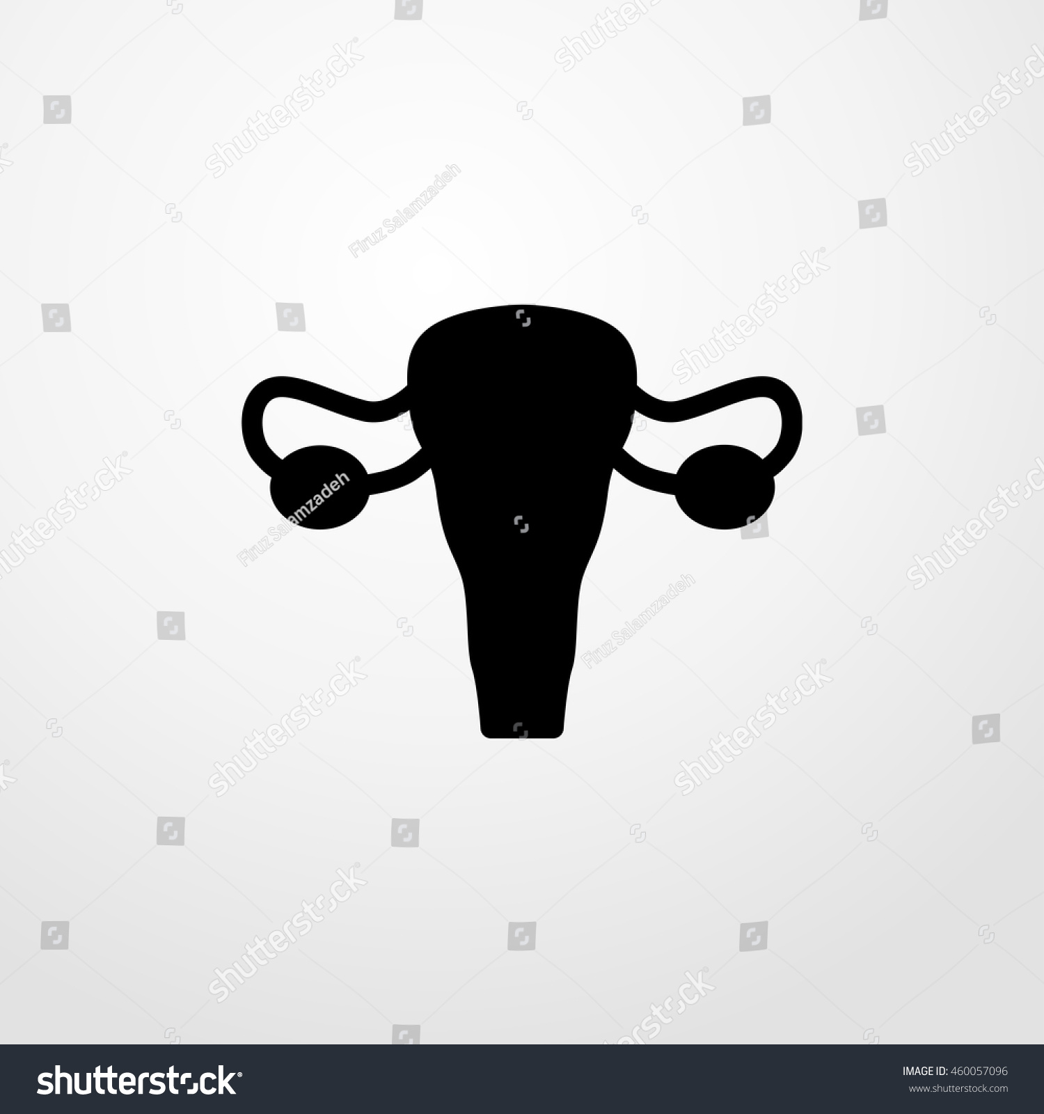 Female Reproduction System Icon Flat Design Stock Vector 460057096