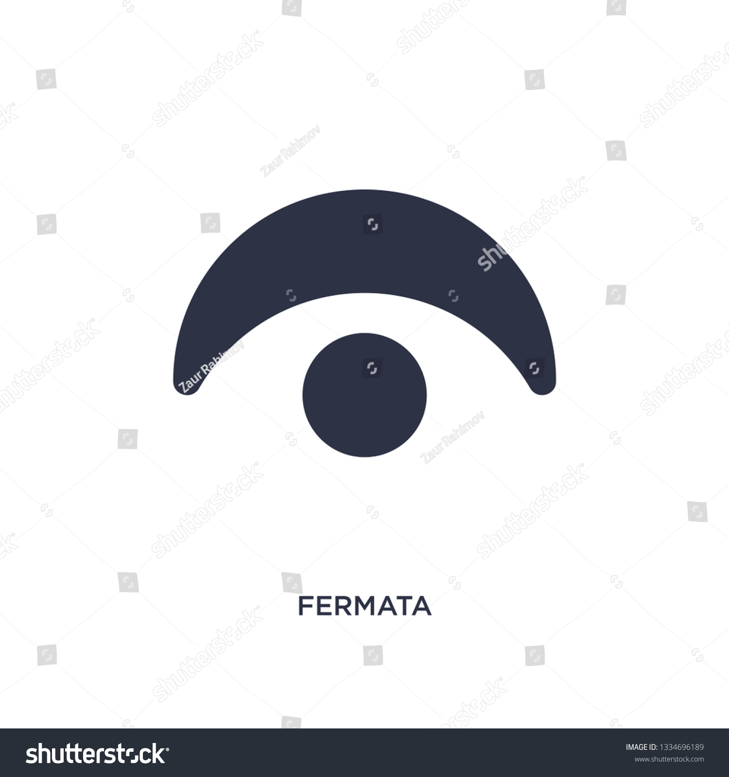 Fermata Icon Simple Element Illustration Music Vector De Stock Libre