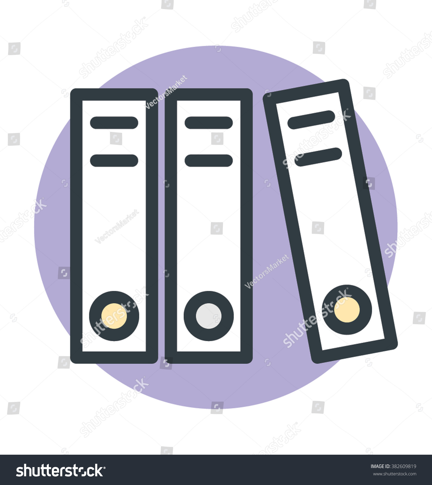 File Folders Colored Vector Icon File Folders Colored Vector Icon