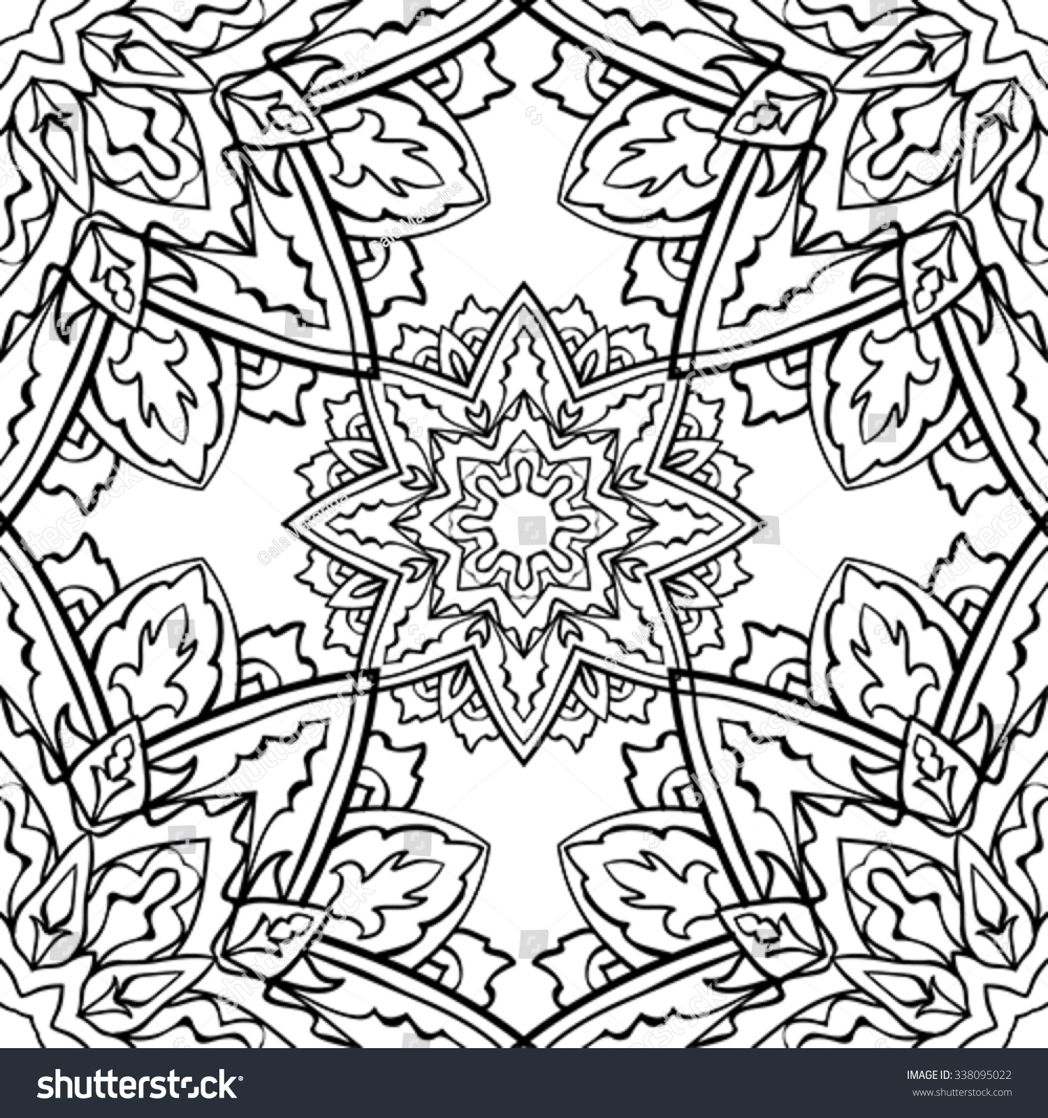 Filigree Vector Ornament Seamless Pattern Black Stock Vector 338095022