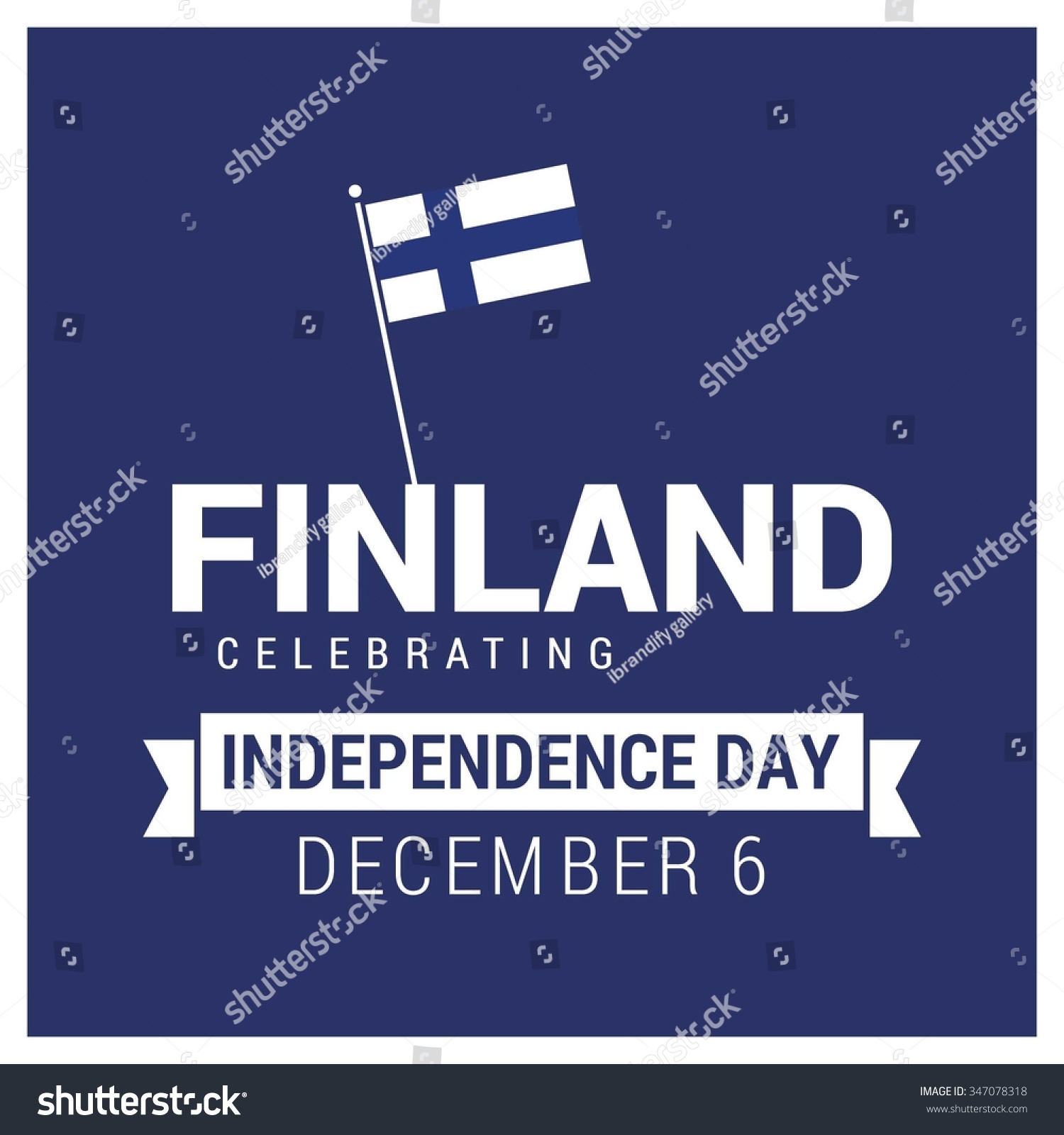 Finland Independence Day Celebrating Th December Stock Vector Royalty