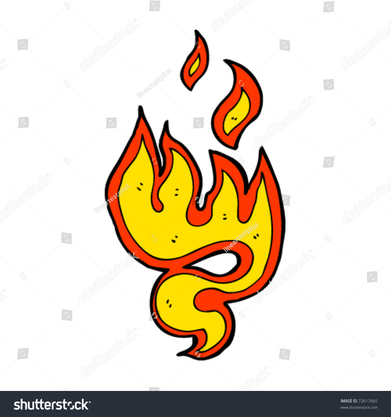 Fire Cartoon Stock Vector Illustration 72617665 : Shutterstock