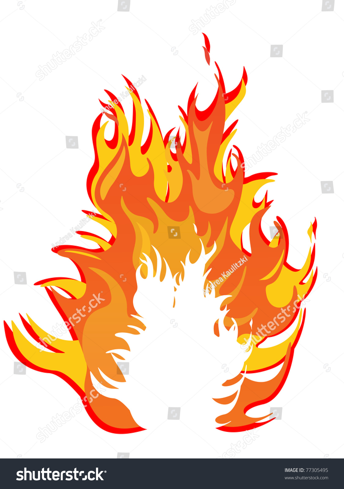 Fire Flames Vector Stock Vector 77305495 - Shutterstock