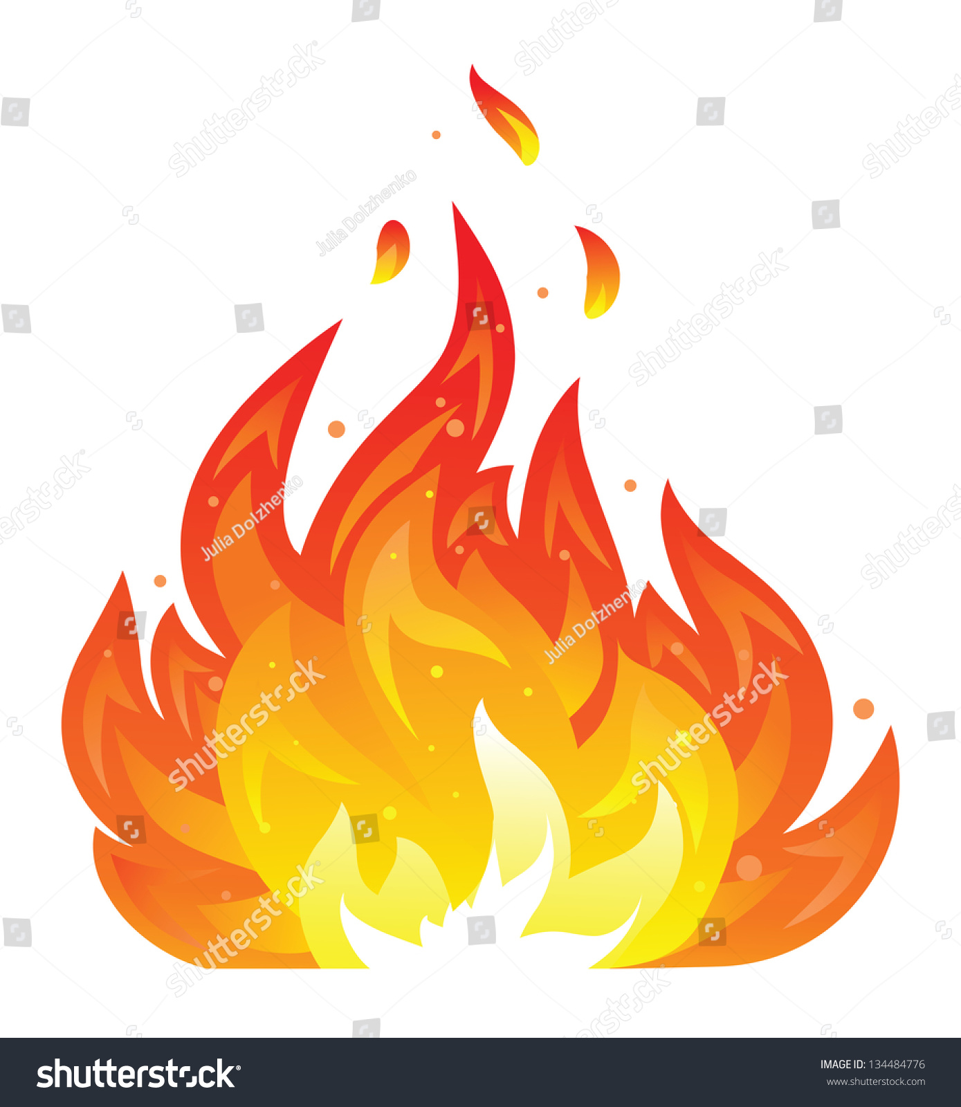 Fire Icon Stock Vector 134484776 - Shutterstock