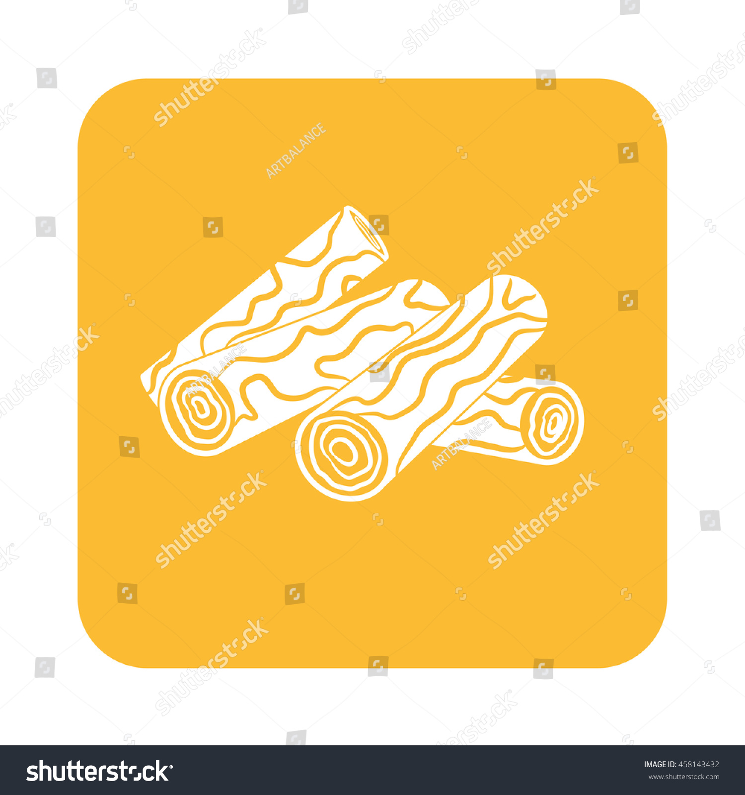 Firewood Icon Vector Illustration Stock Vector 458143432 Shutterstock