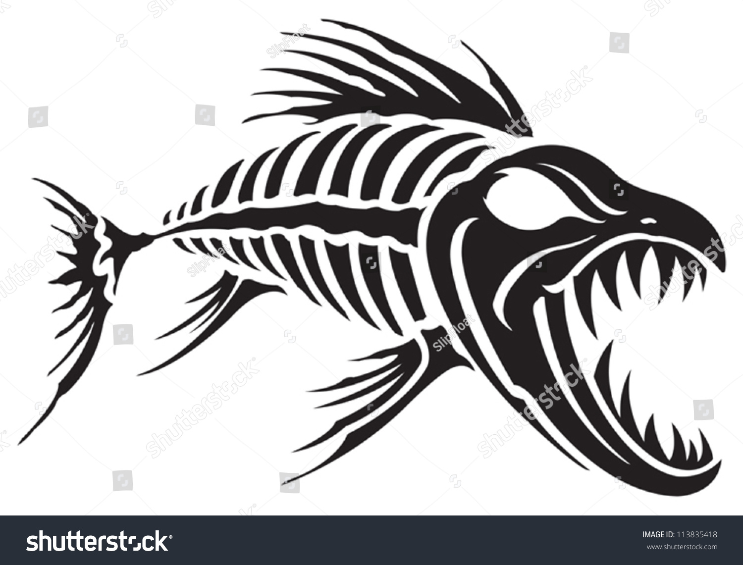 clip art fish skeleton - photo #50