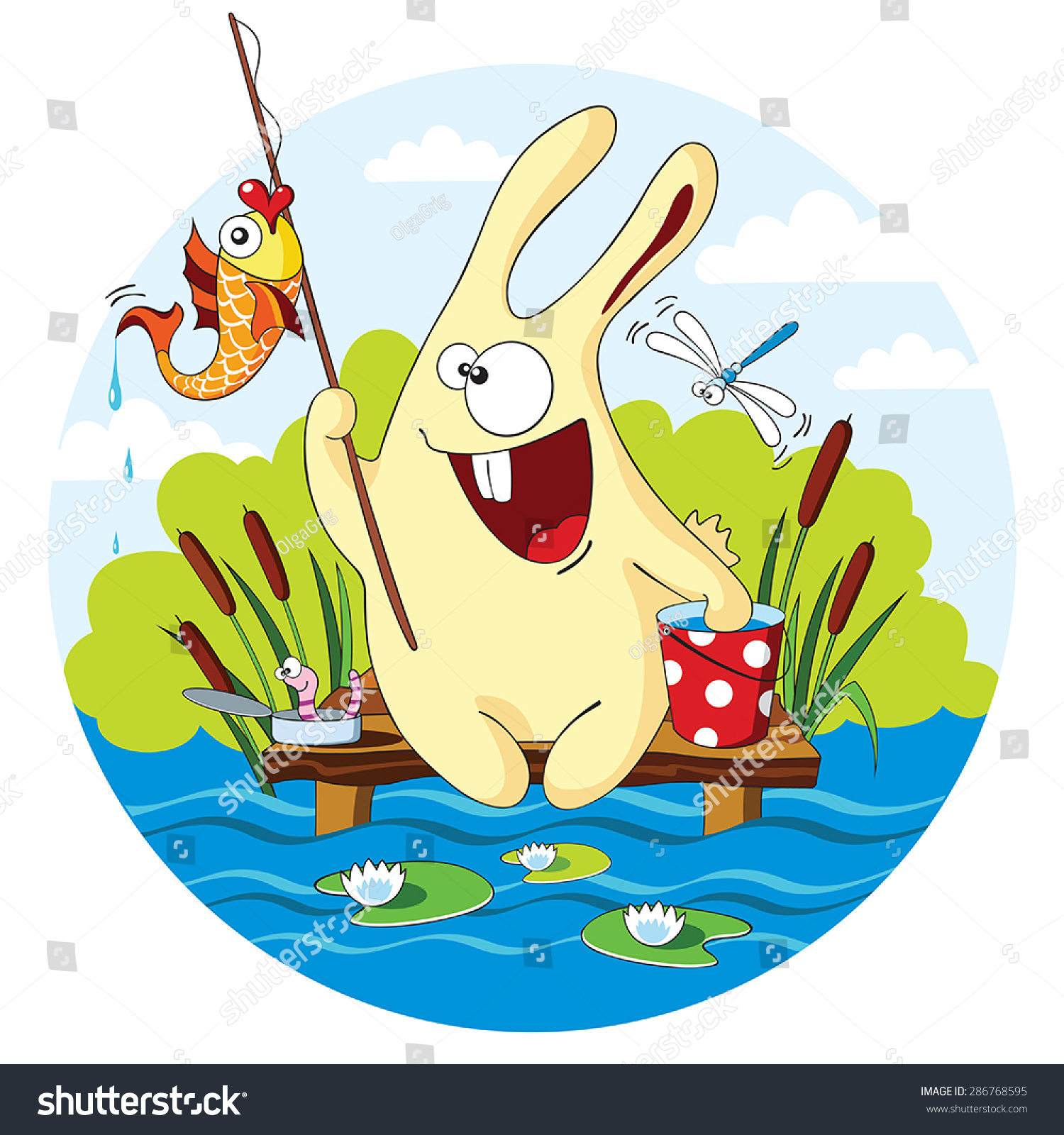 Fishing Stock Vector Illustration 286768595 : Shutterstock