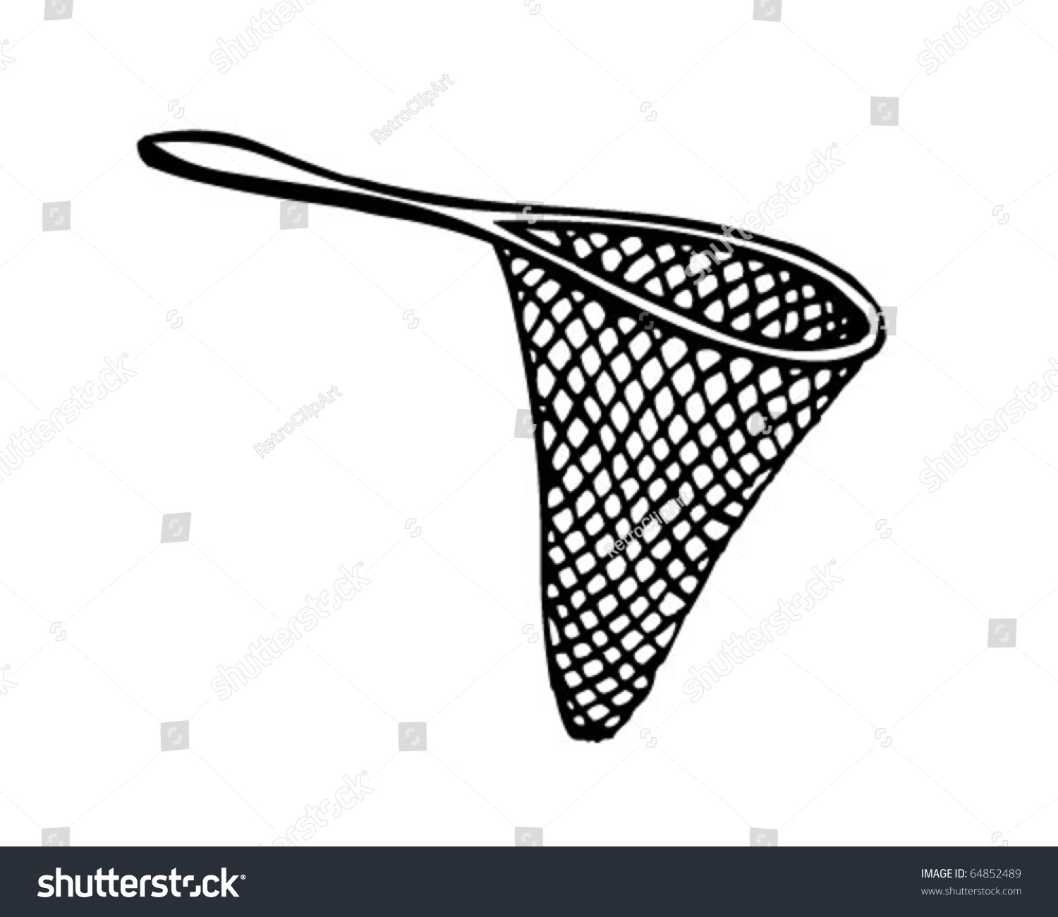 Fishing Net 3 - Retro Clipart Illustration - 64852489 : Shutterstock