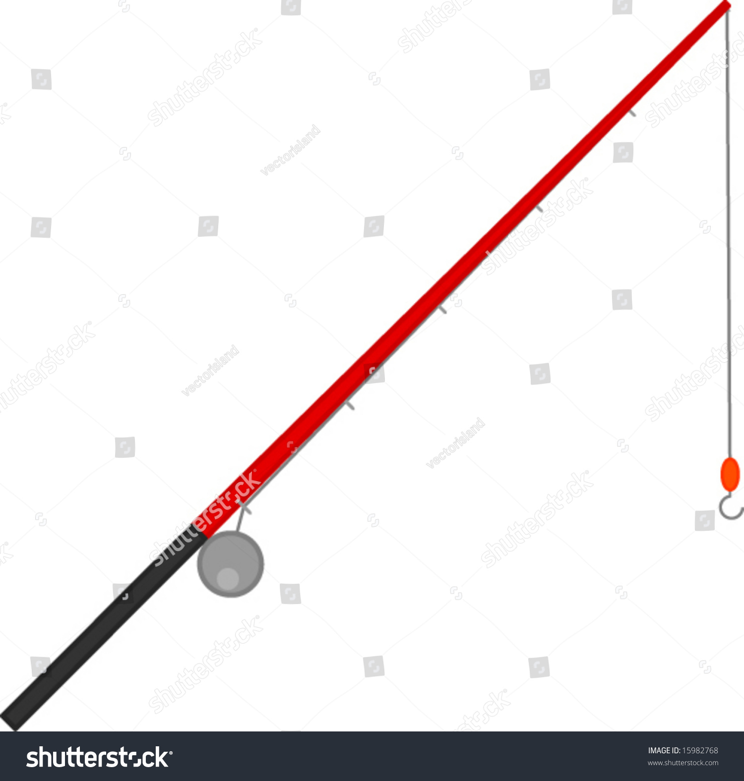 Fishing Rod Stock Vector 15982768 : Shutterstock