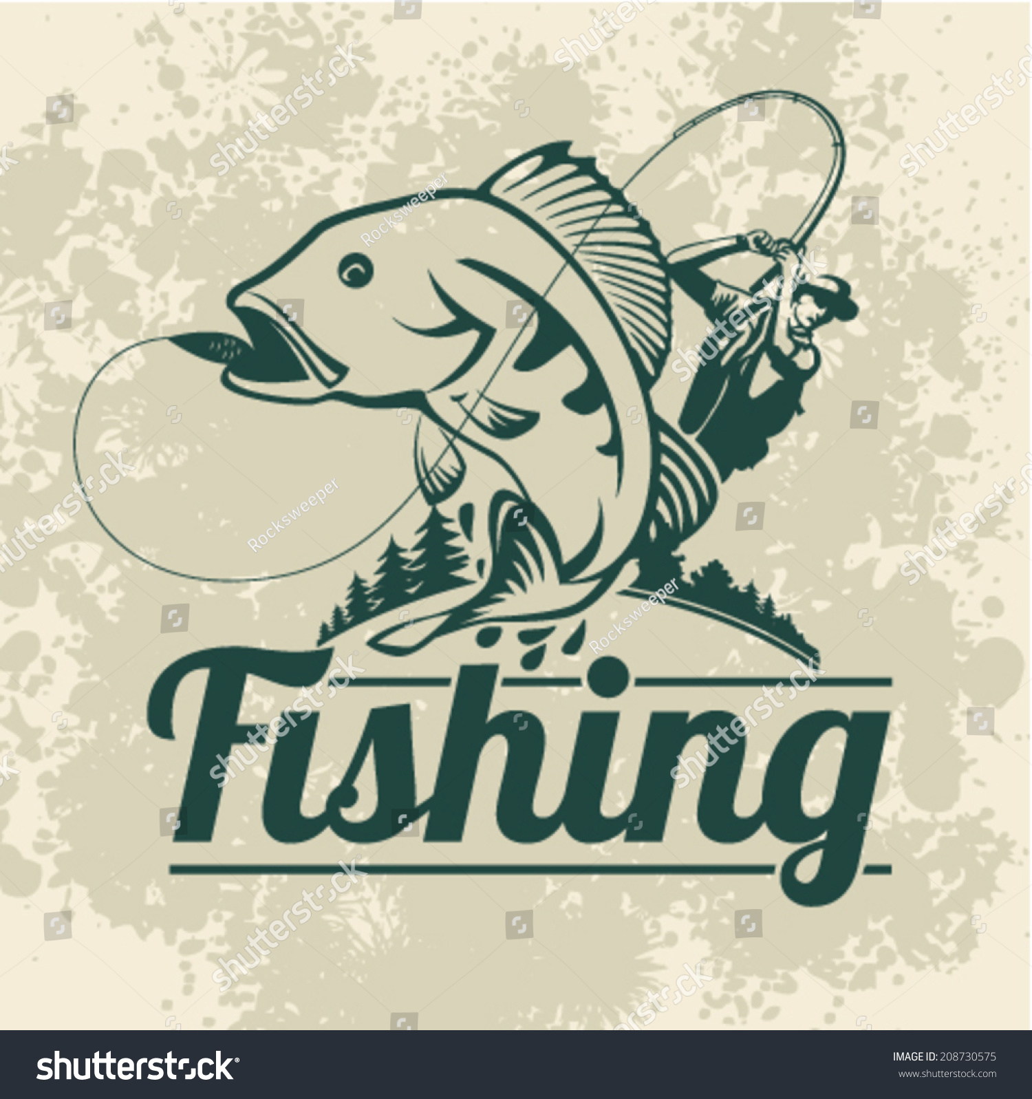 Fishing Vector Labels 208730575 Shutterstock