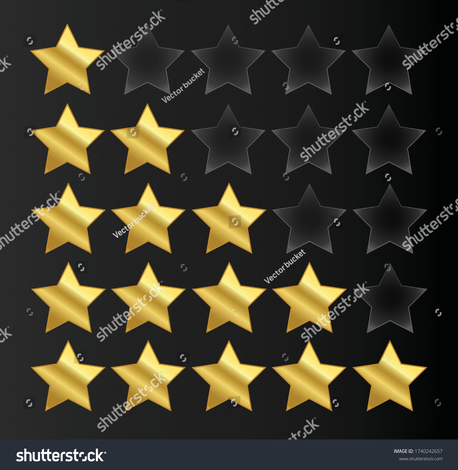 Five Star Rating Icon Vector Illustration Stock Vector Royalty Free